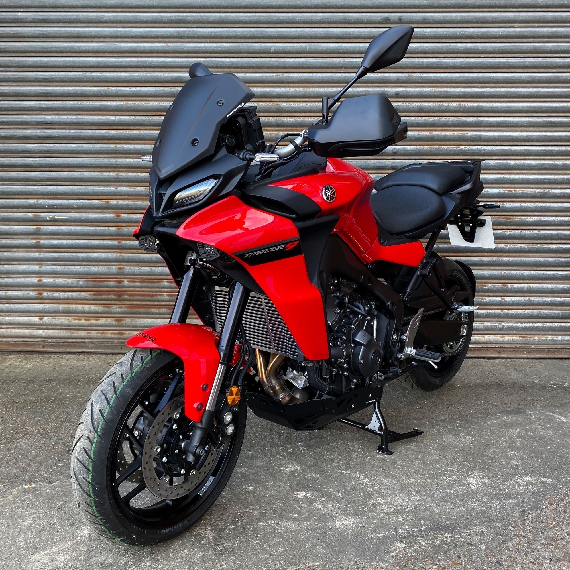 Pyramid Engine Plate | Matte Black | Yamaha Tracer 9 GT/GT+ 2021>Current-Engine Guards-Pyramid Motorcycle Accessories