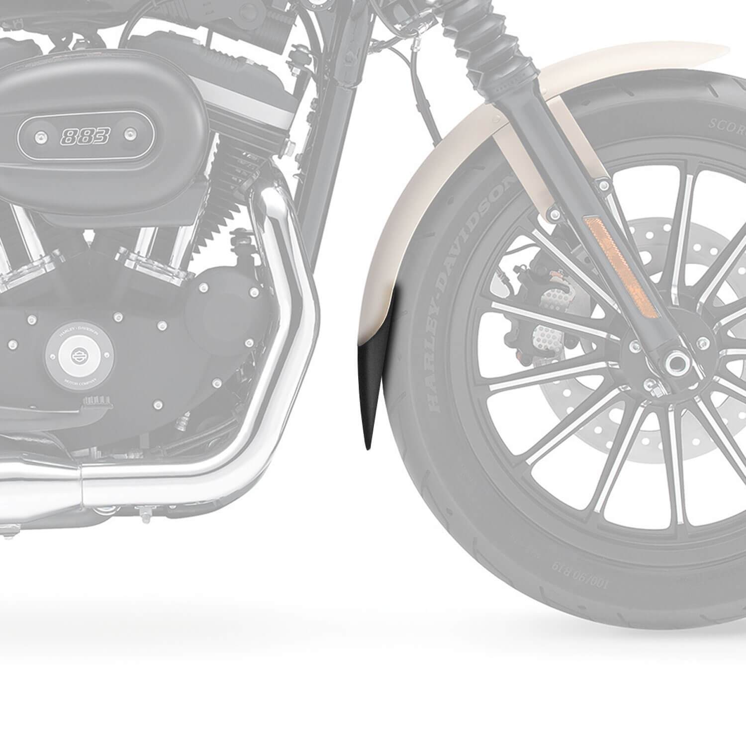 Pyramid Extenda Fenda | Matte Black | Harley Davidson Sportster Iron (XL883N) 2009>Current - Shop name