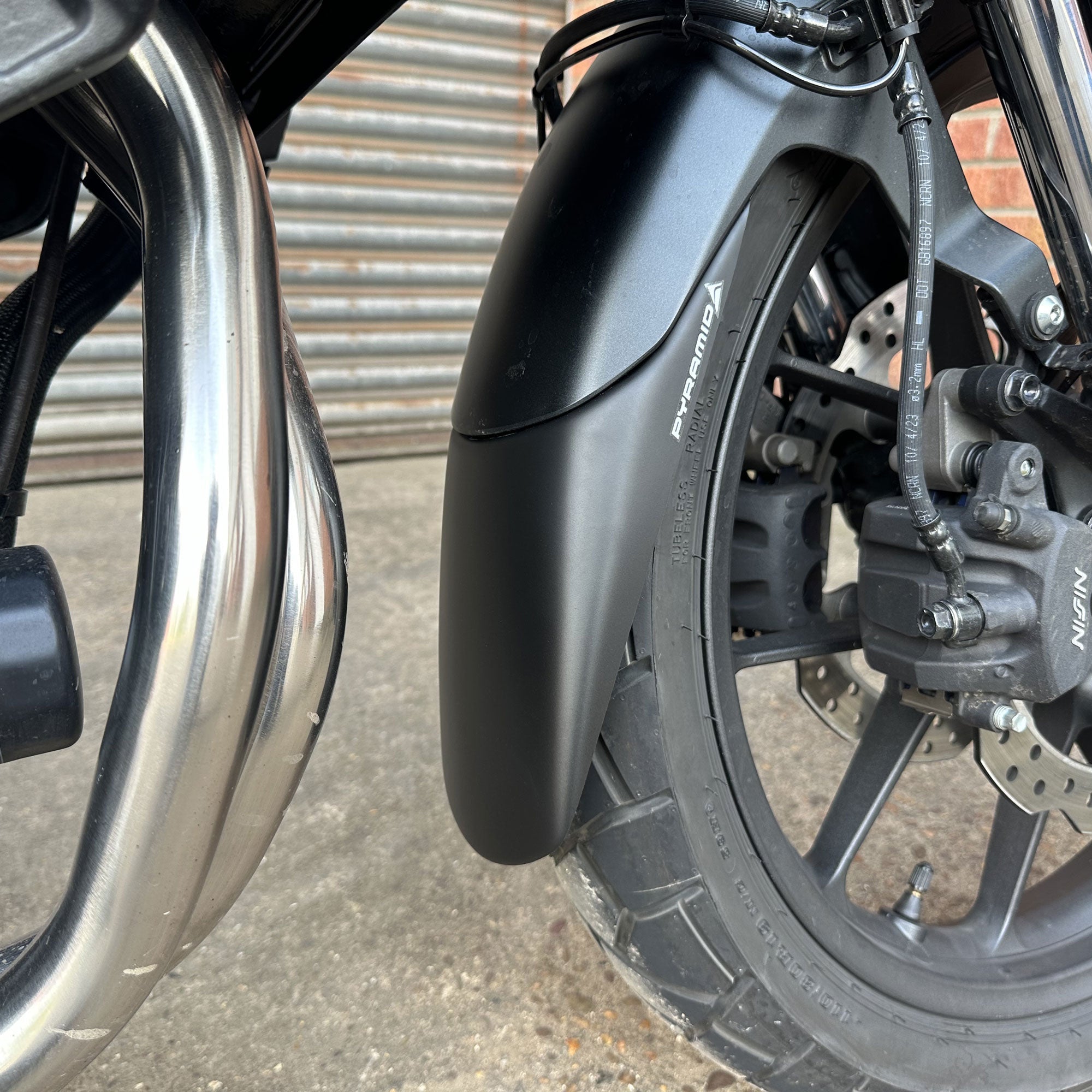 Pyramid Extenda Fenda | Matte Black | Honda NX 500 2024>Current - Shop name