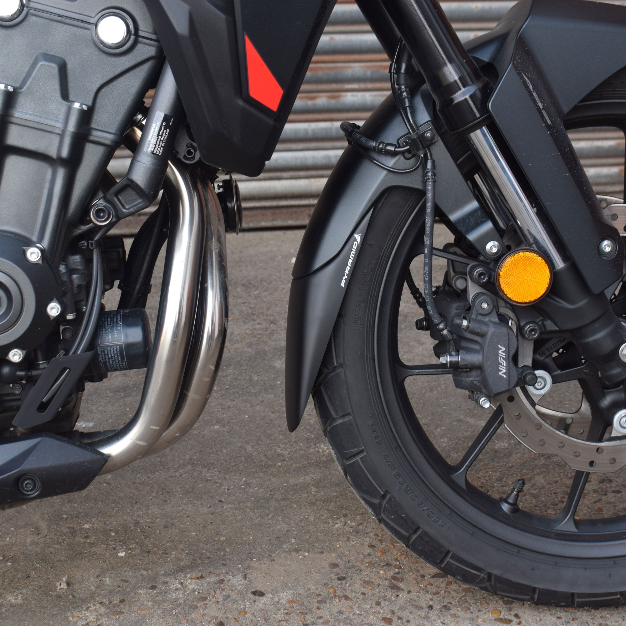 Pyramid Extenda Fenda | Matte Black | Honda NX 500 2024>Current - Shop name