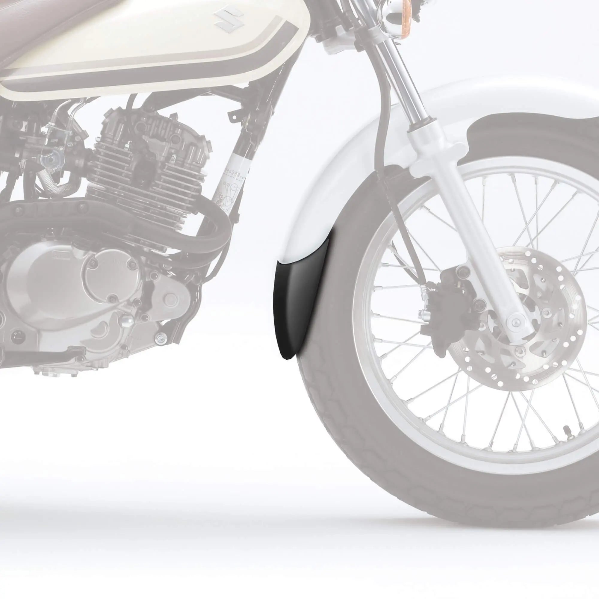 Pyramid Extenda Fenda | Matte Black | Suzuki RV 200 Van Van 2003>2020 - Shop name