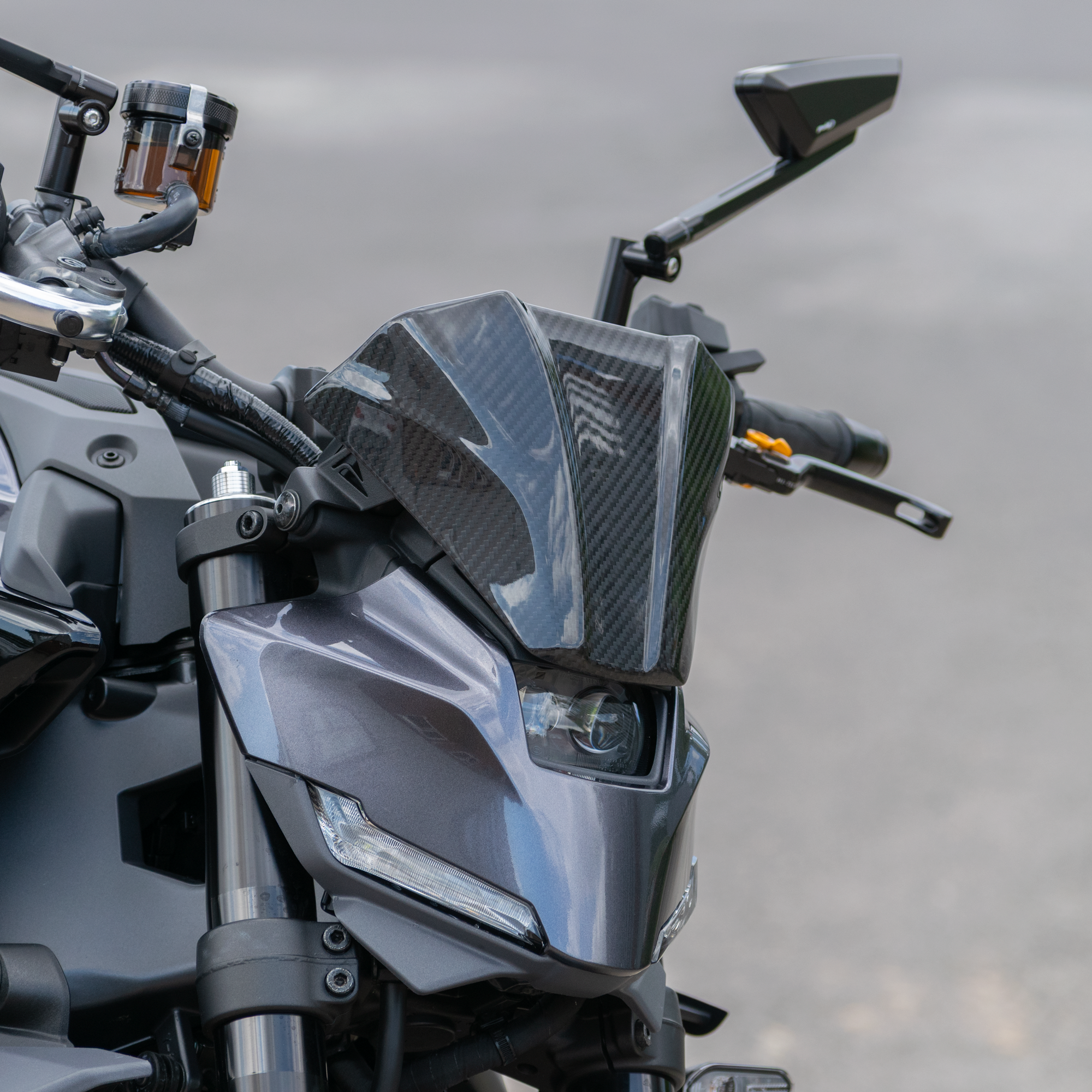 Pyramid Fly Screen | Carbon Fibre | Yamaha MT-09 inc SP 2024>Current - Shop name