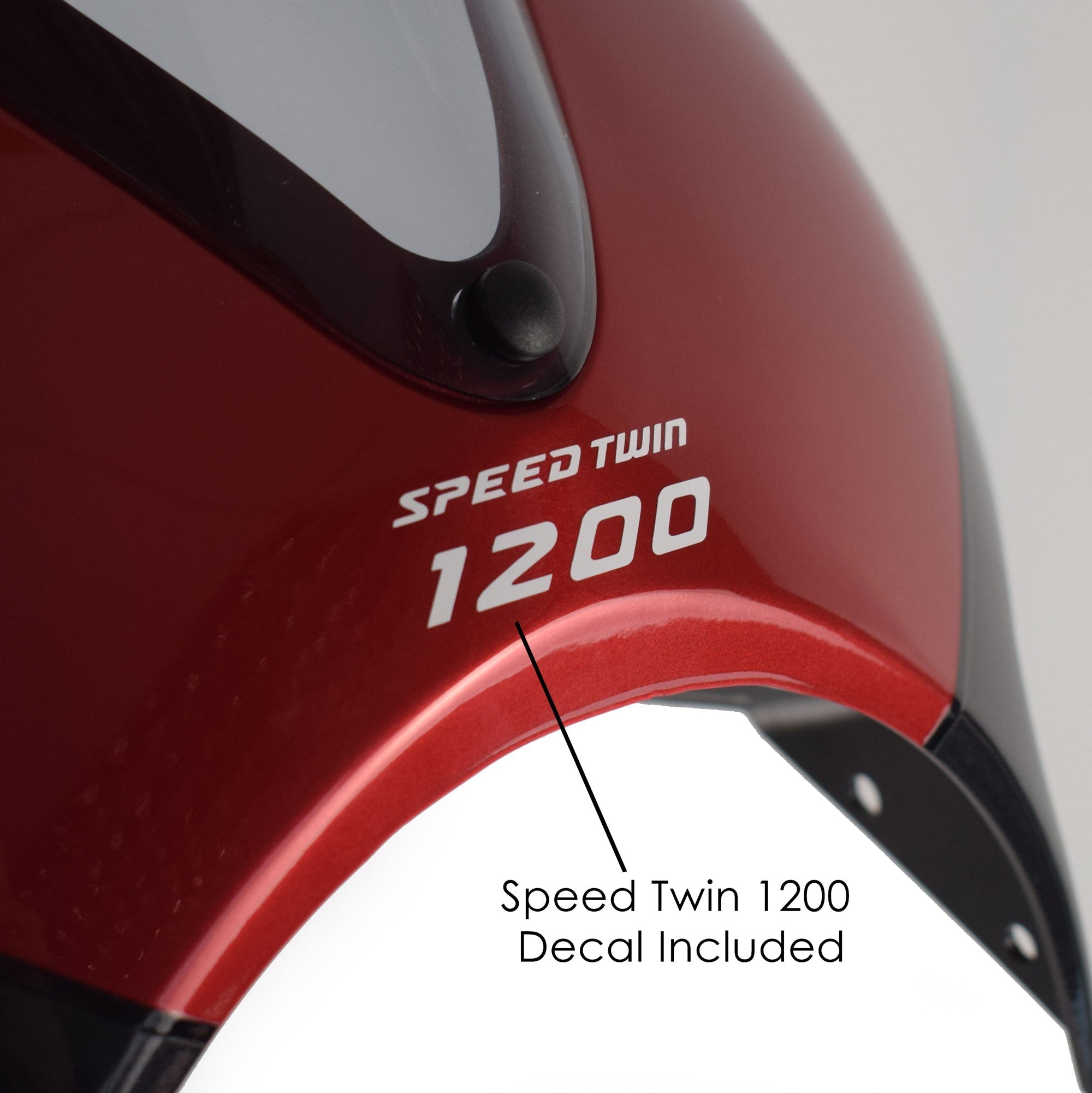 Pyramid Fly Screen | Carnival Red & Storm Grey | Triumph Speed Twin 1200 2024>2024 - Shop name