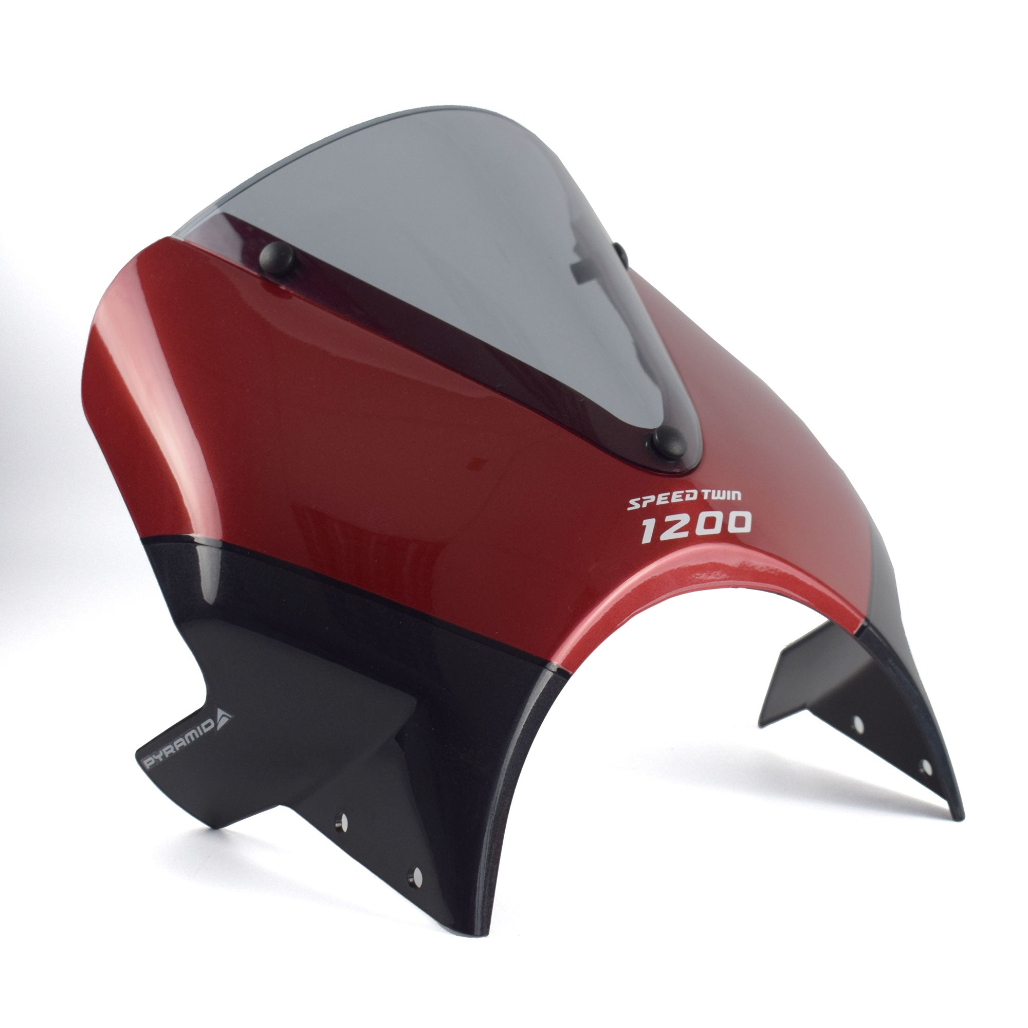 Pyramid Fly Screen | Carnival Red & Storm Grey | Triumph Speed Twin 1200 2024>2024 - Shop name