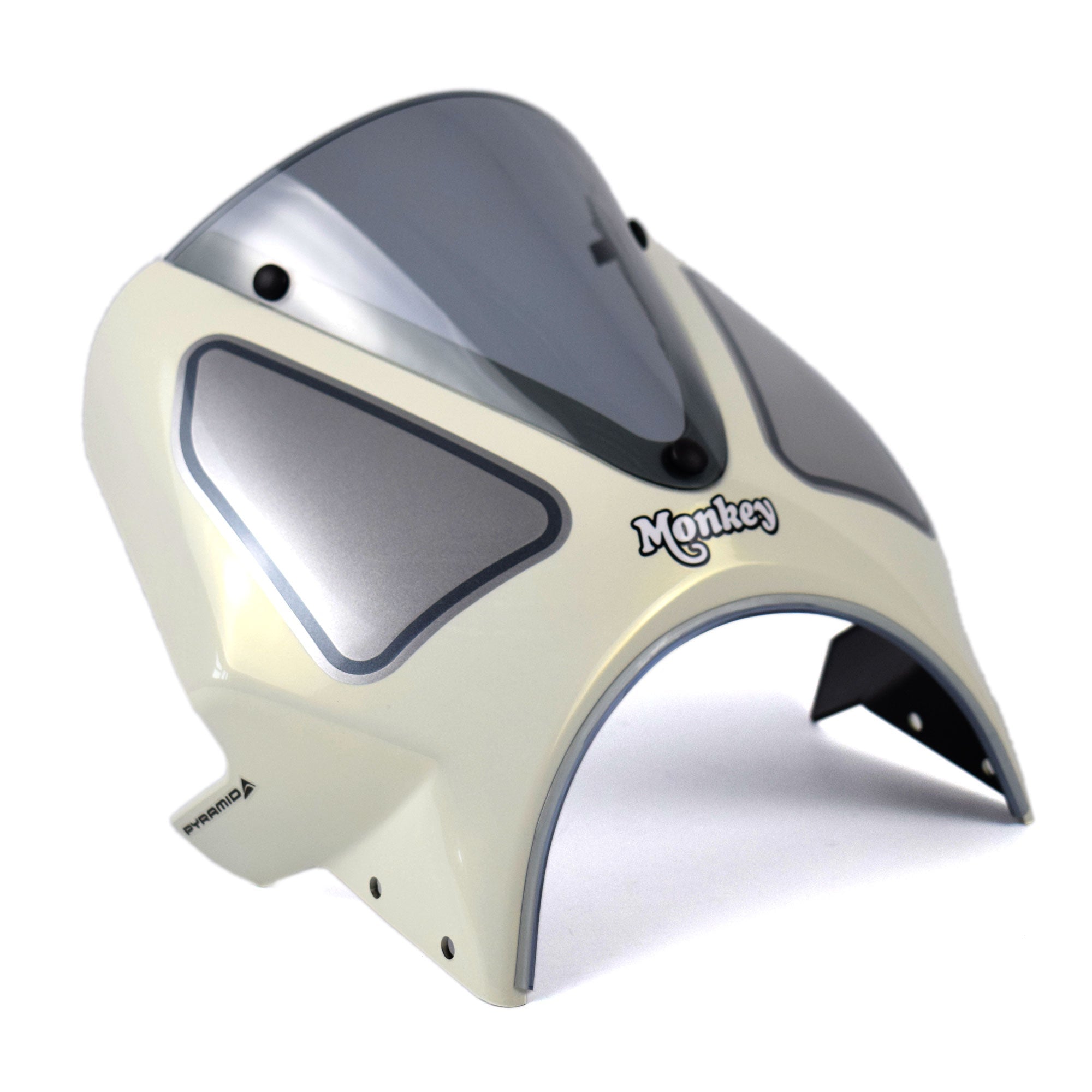 Pyramid Fly Screen | Cream/White | Honda Monkey 125 2022>Current - Shop name