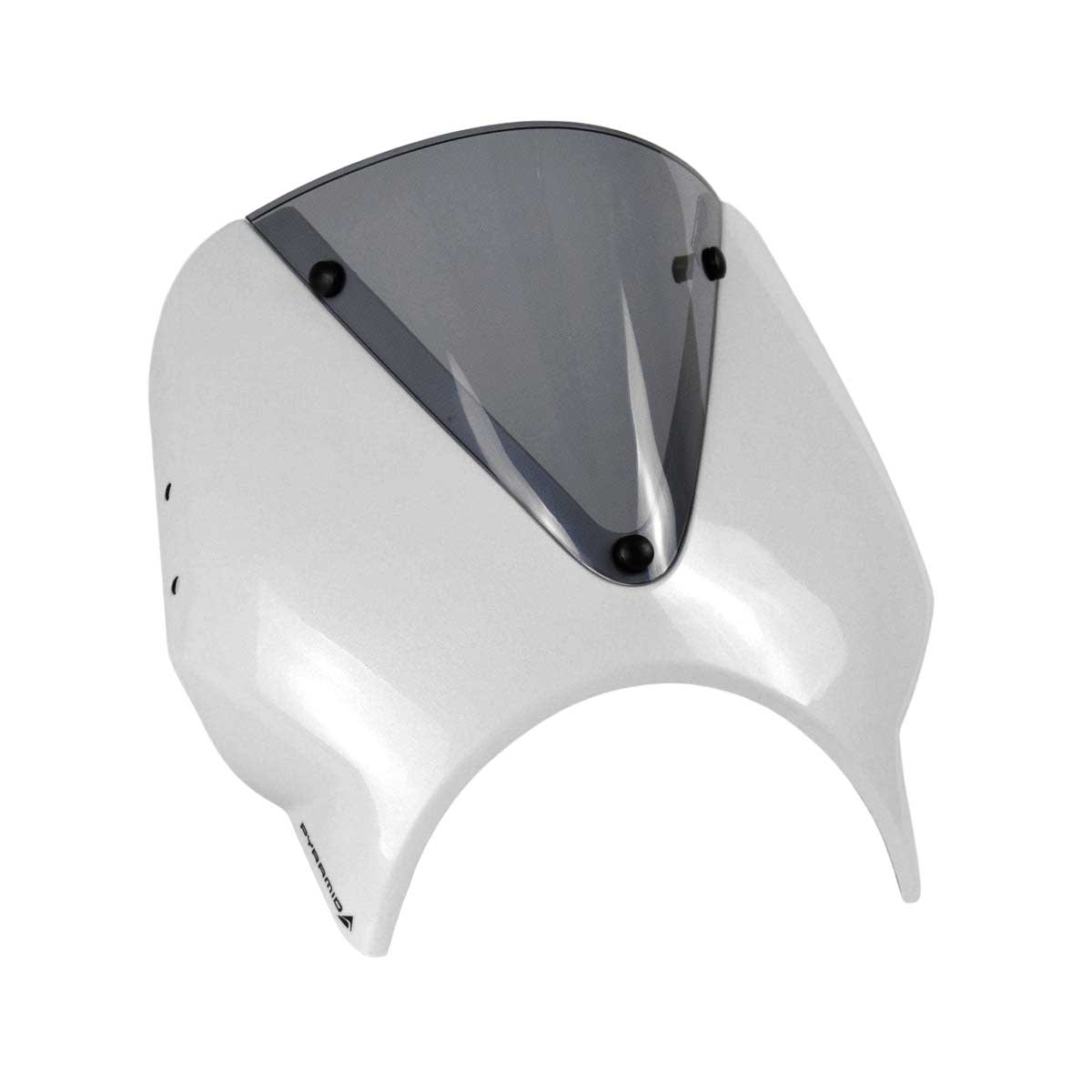 Pyramid Fly Screen | Crystal White | Triumph Trident 660 2021>CurrentΒ -Β Β Pyramid Motorcycle Accessories