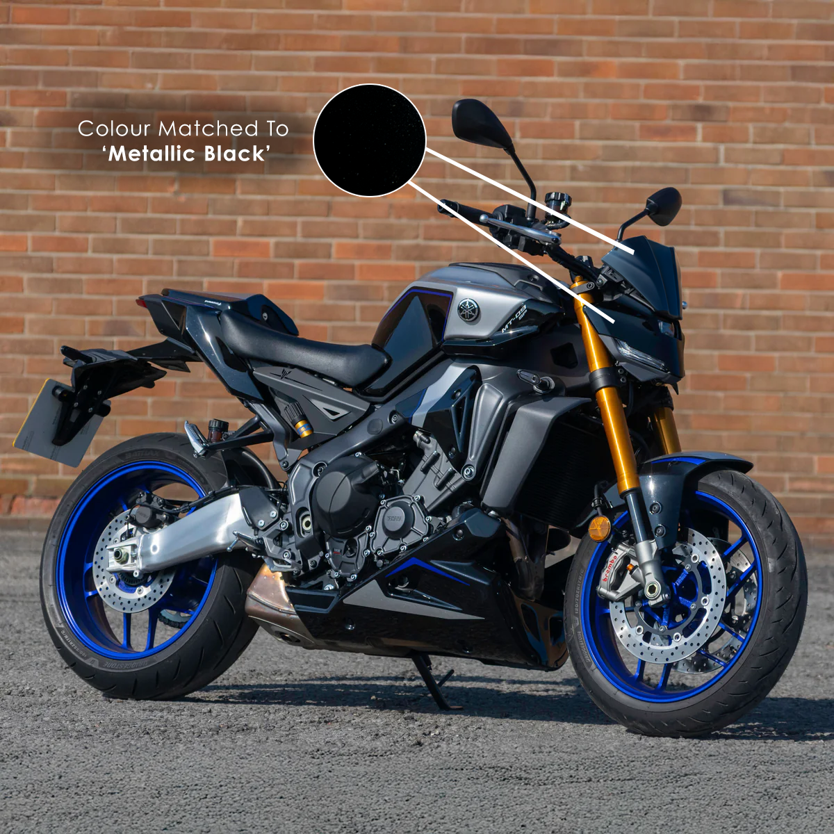 Pyramid Fly Screen | Midnight Black (USA: Raven Black) | Yamaha MT-09 inc SP 2024>Current - Pyramid Motorcycle Accessories