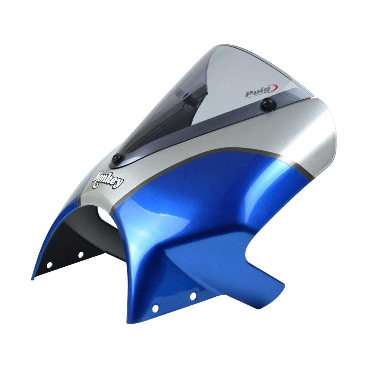 Pyramid Fly Screen | Pearl Glittering Blue/Silver | Honda Monkey 125 2021>Current - Pyramid Motorcycle Accessories