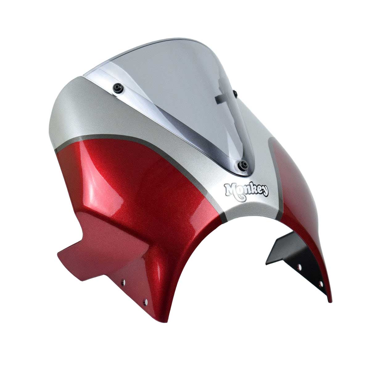 Pyramid Fly Screen | Pearl Nebula Red/Silver | Honda Monkey 125 2021>Current - Pyramid Motorcycle Accessories