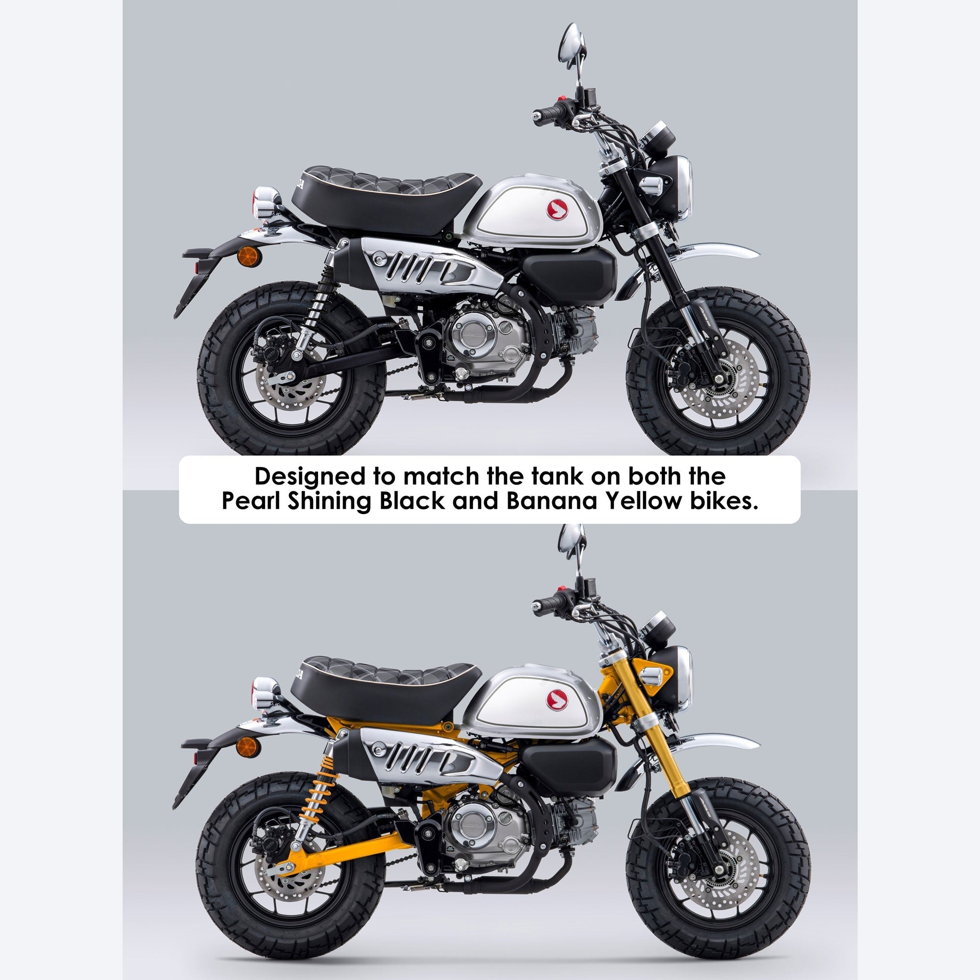Pyramid Fly Screen | Silver/White | Honda Monkey 125 2022>Current - Shop name