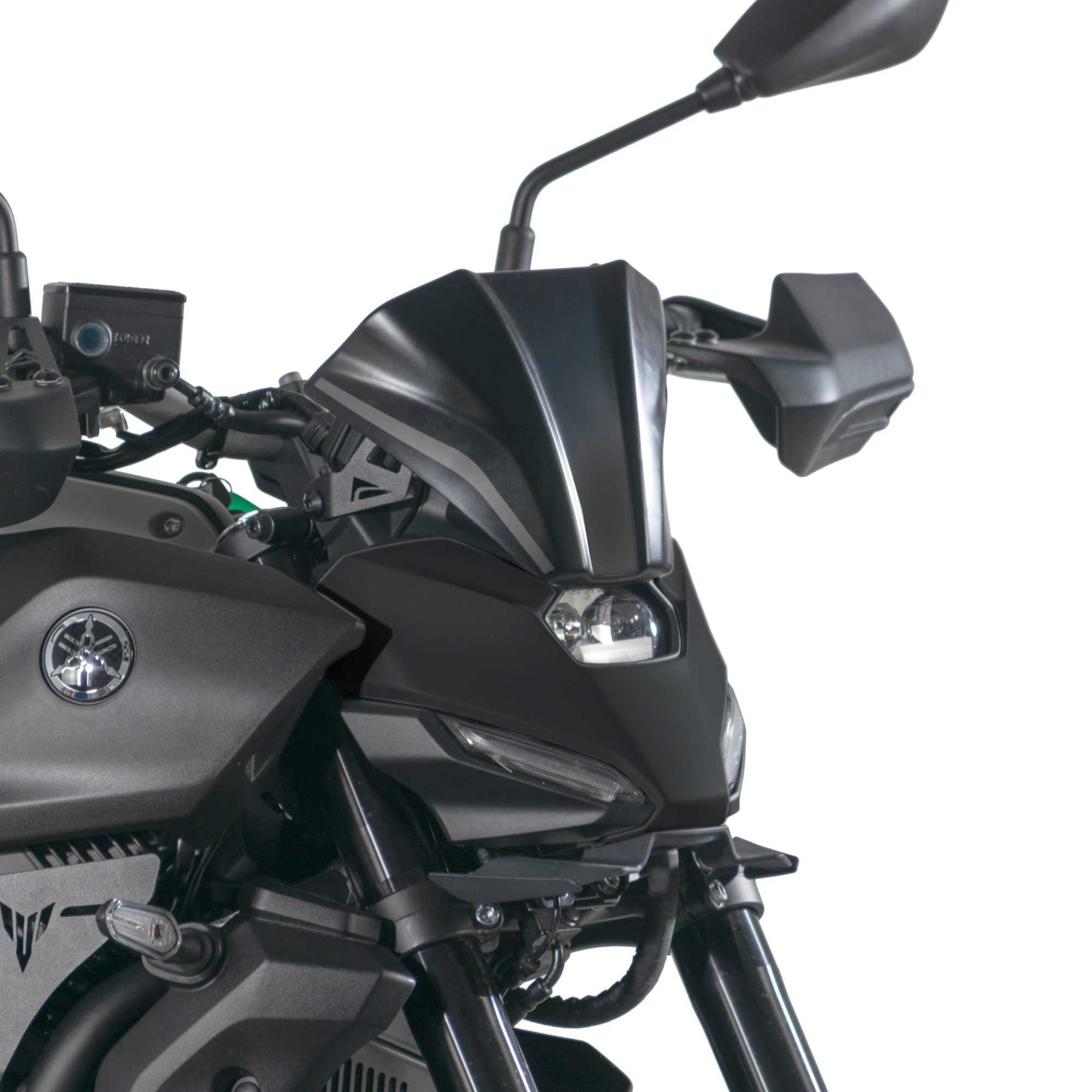 Pyramid Fly Screen | Tech Black | Yamaha MT-07 2025>Current - Pyramid Motorcycle Accessories