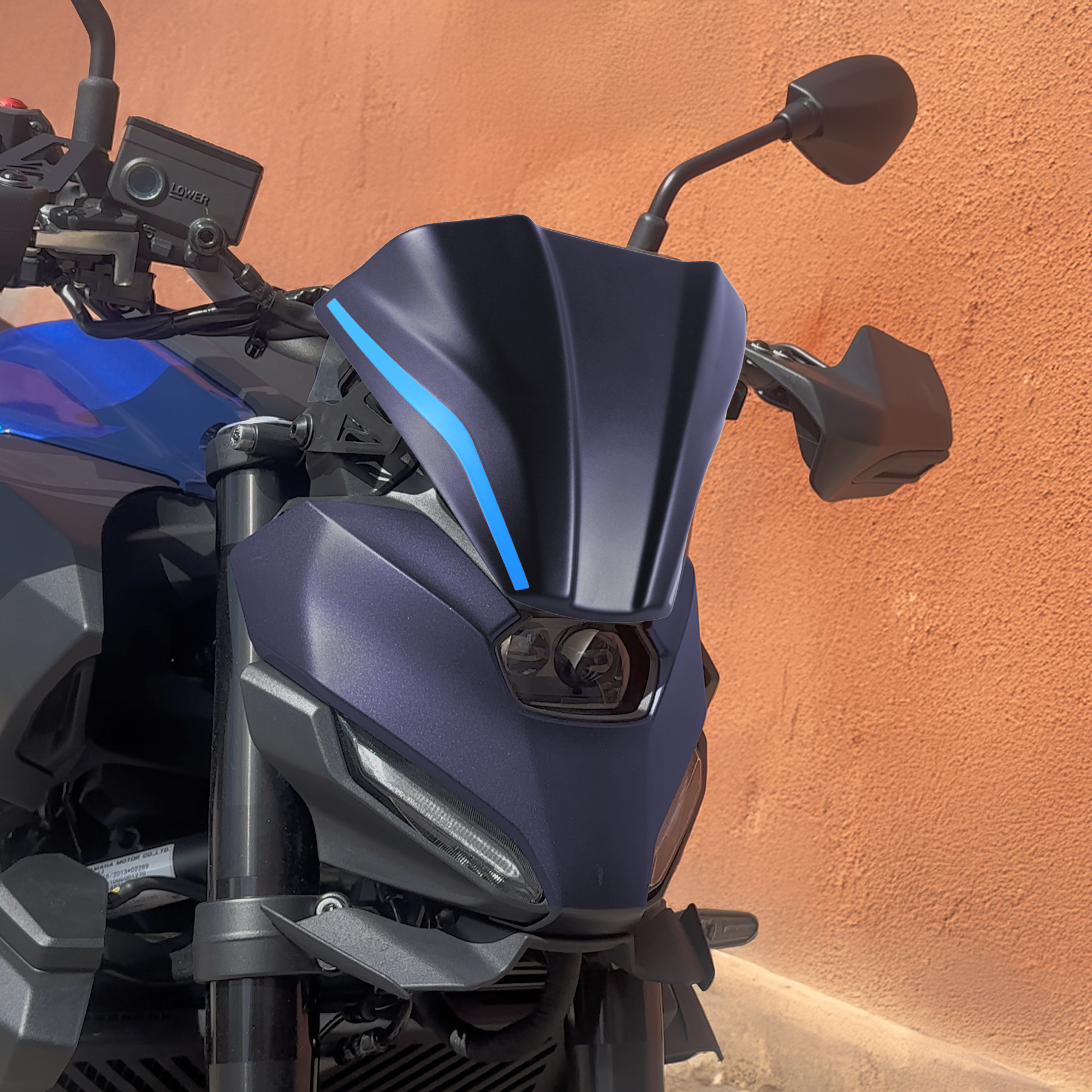 Pyramid Fly Screen | Yamaha Blue | Yamaha MT-07 2025>Current - Shop name