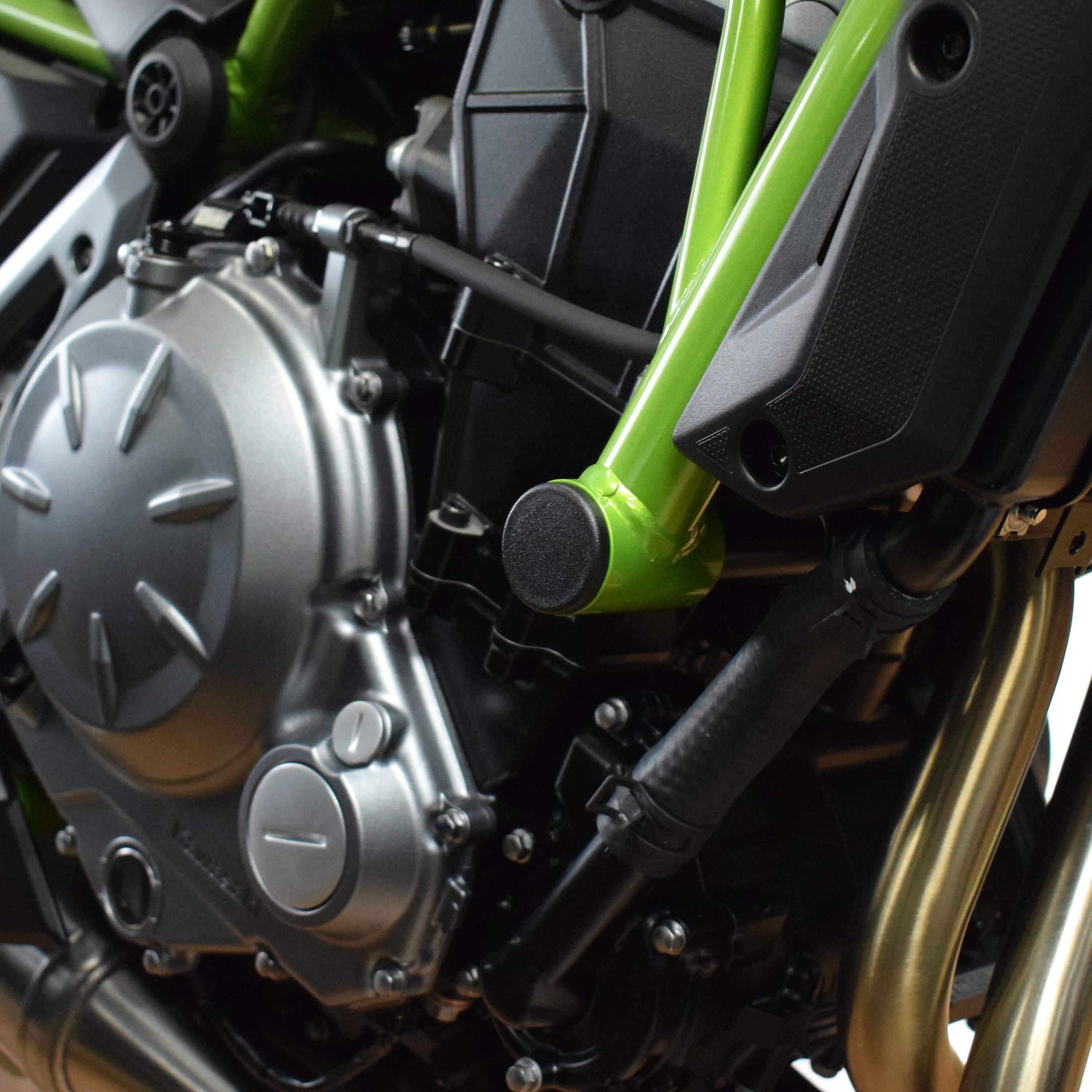 Pyramid Frame End Caps | Matte Black | Kawasaki Ninja 650 2017>Current - Shop name