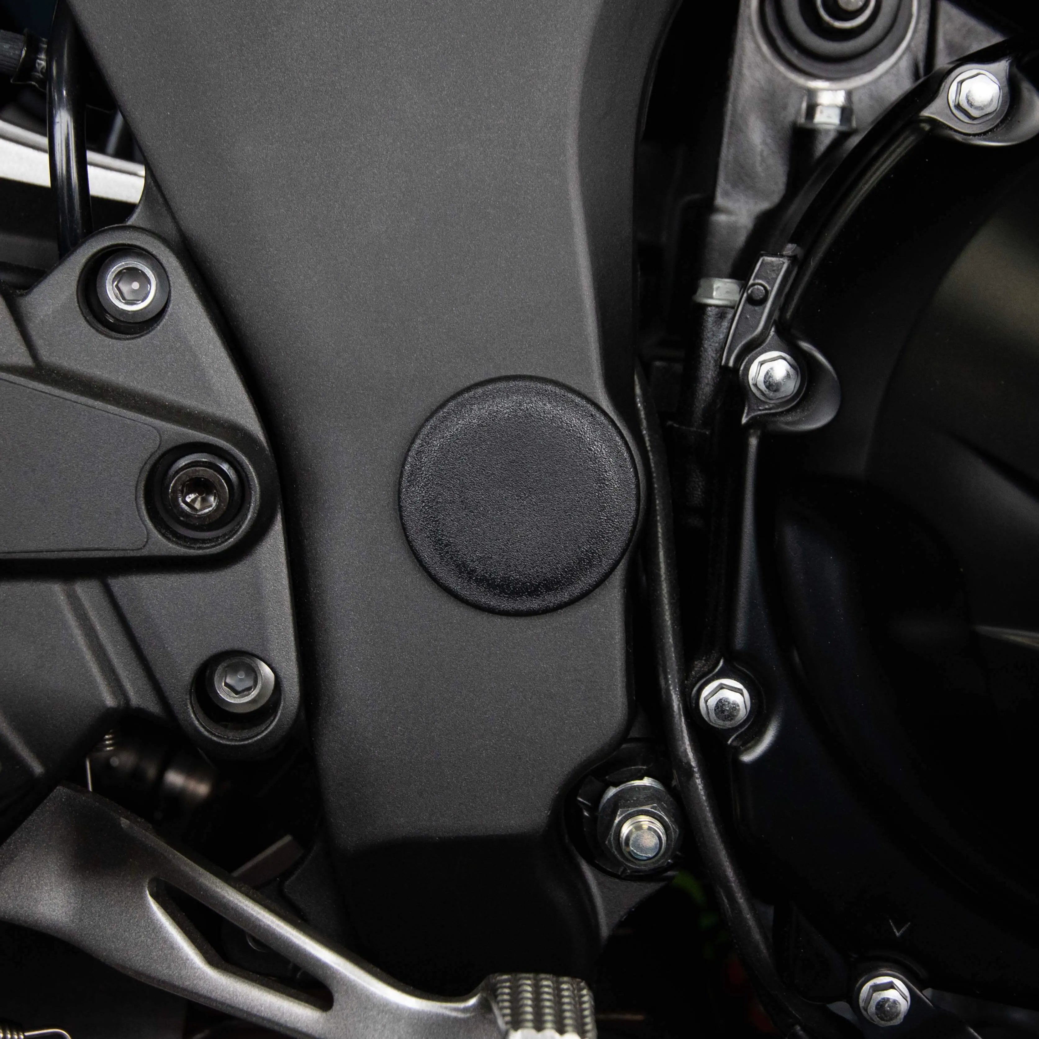 Pyramid Frame End Caps | Matte Black | Kawasaki Versys 1000 2012>2024 - Shop name