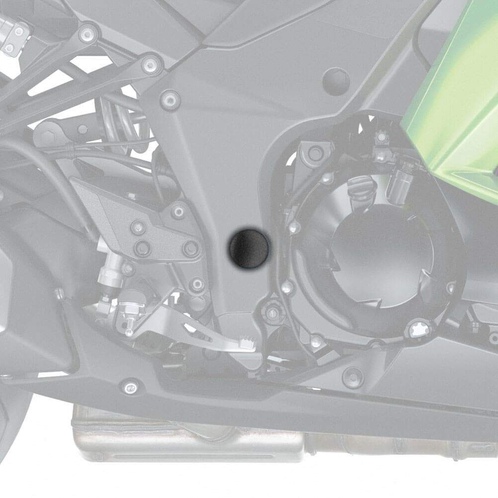 Pyramid Frame End Caps | Matte Black | Kawasaki Z 1000 SX 2011>2024 - Shop name
