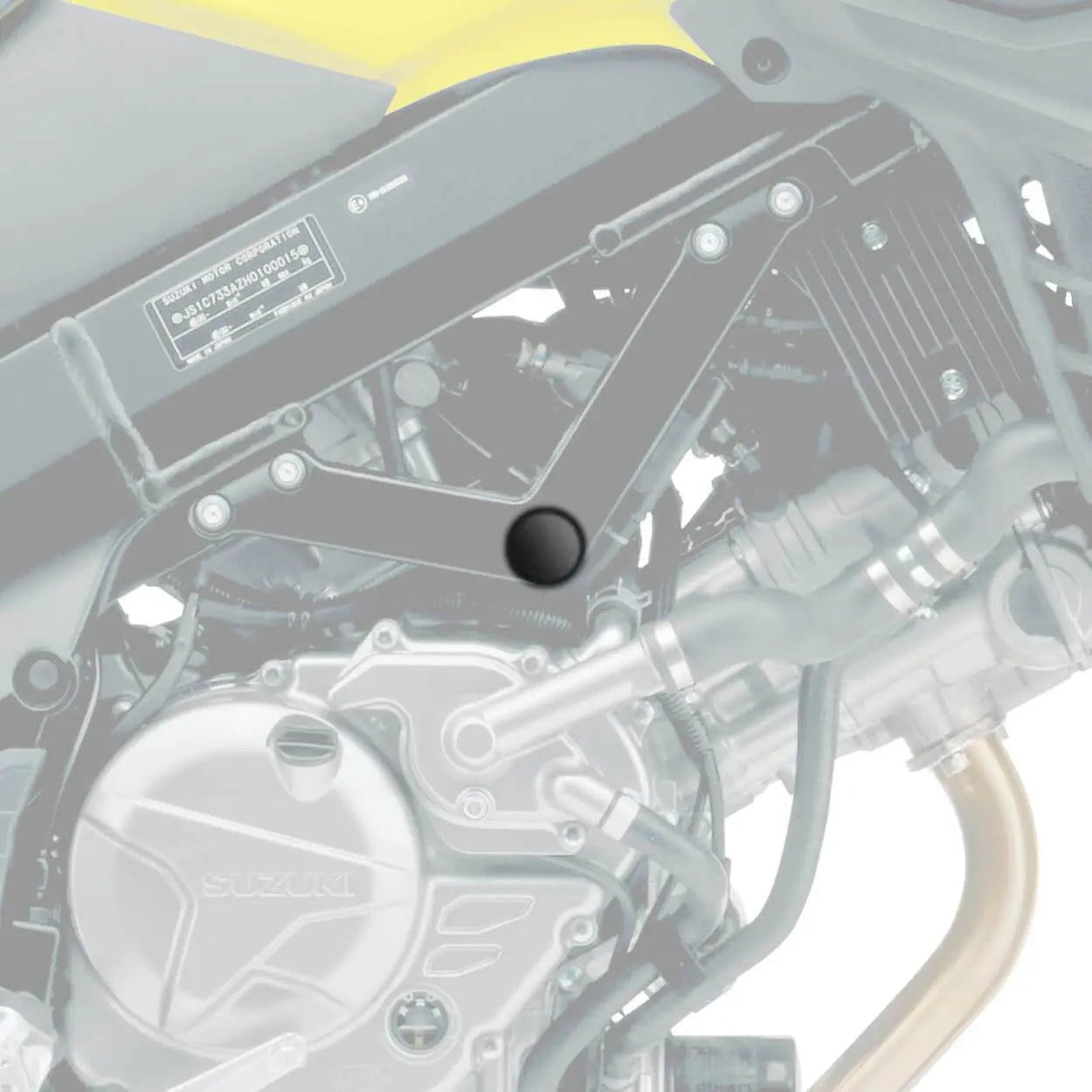 Pyramid Frame End Caps | Matte Black | Suzuki V-Strom 650 2012>Current - Shop name