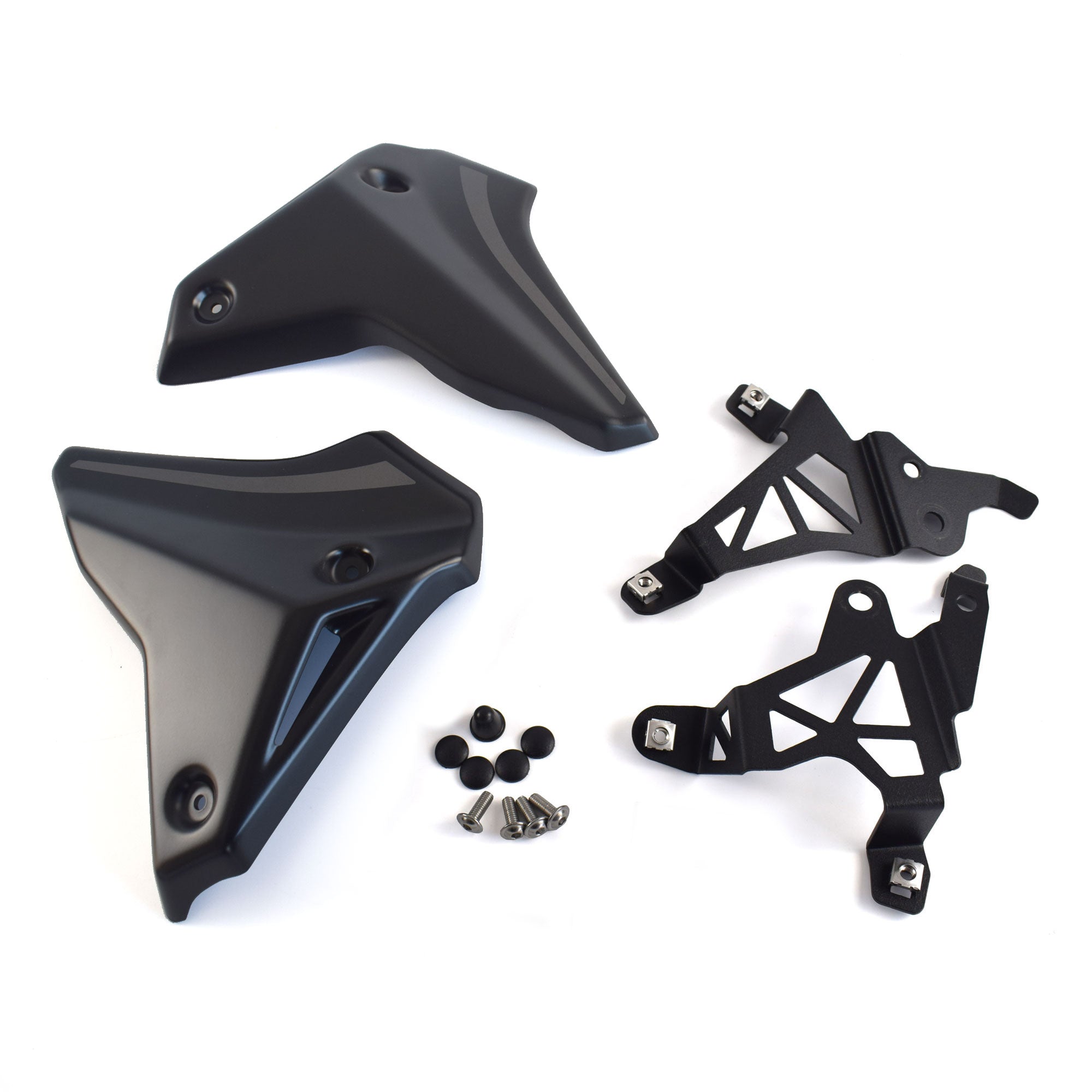 Pyramid Front Infill Panels | Tech Black | Yamaha MT-09 2021>Current - Pyramid Motorcycle Accessories