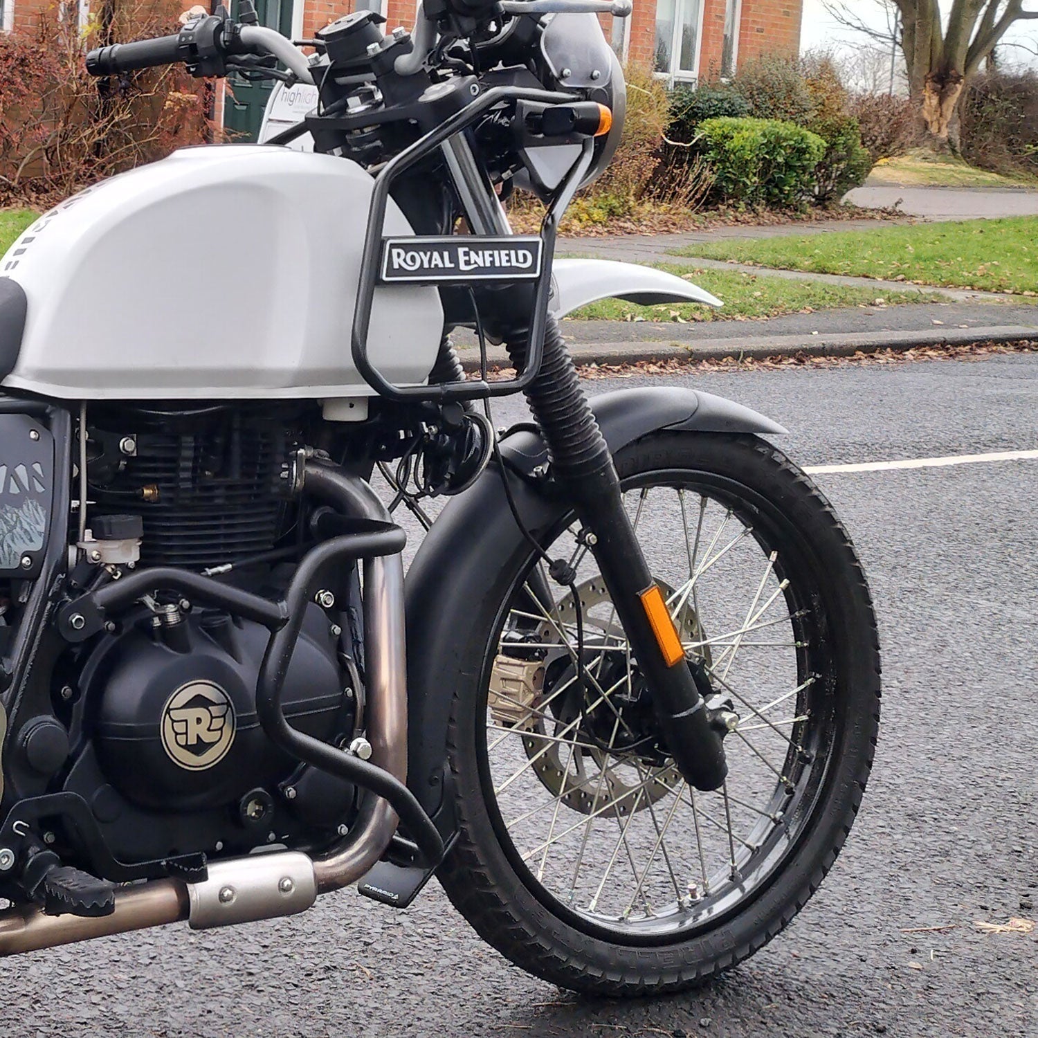 Pyramid Front Mudguard Beak | Matte Black | Royal Enfield Himalayan 410 2018>2024 - Pyramid Motorcycle Accessories