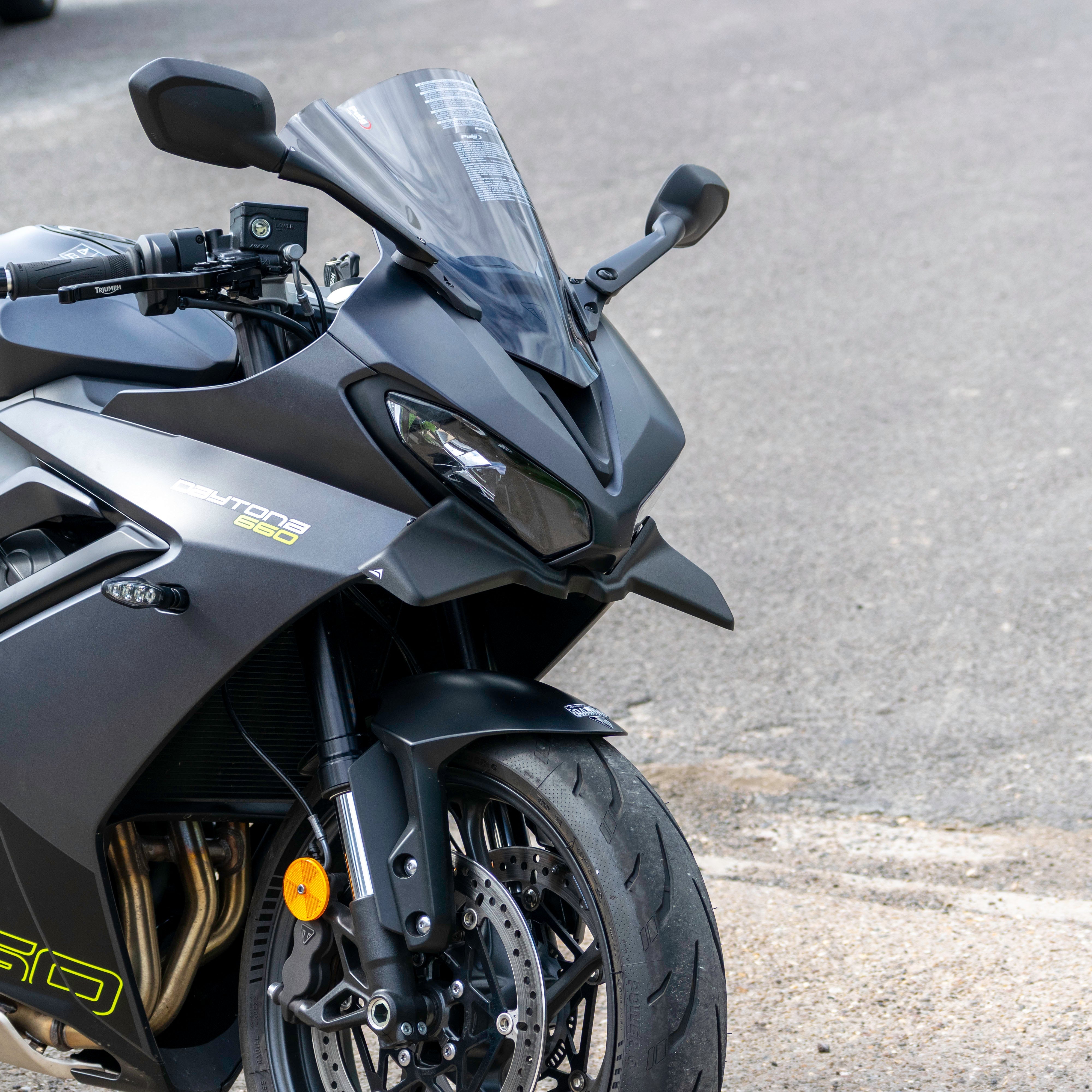 Pyramid Frontal Wing | Matte Black | Triumph Daytona 660 2024>Current - Shop name