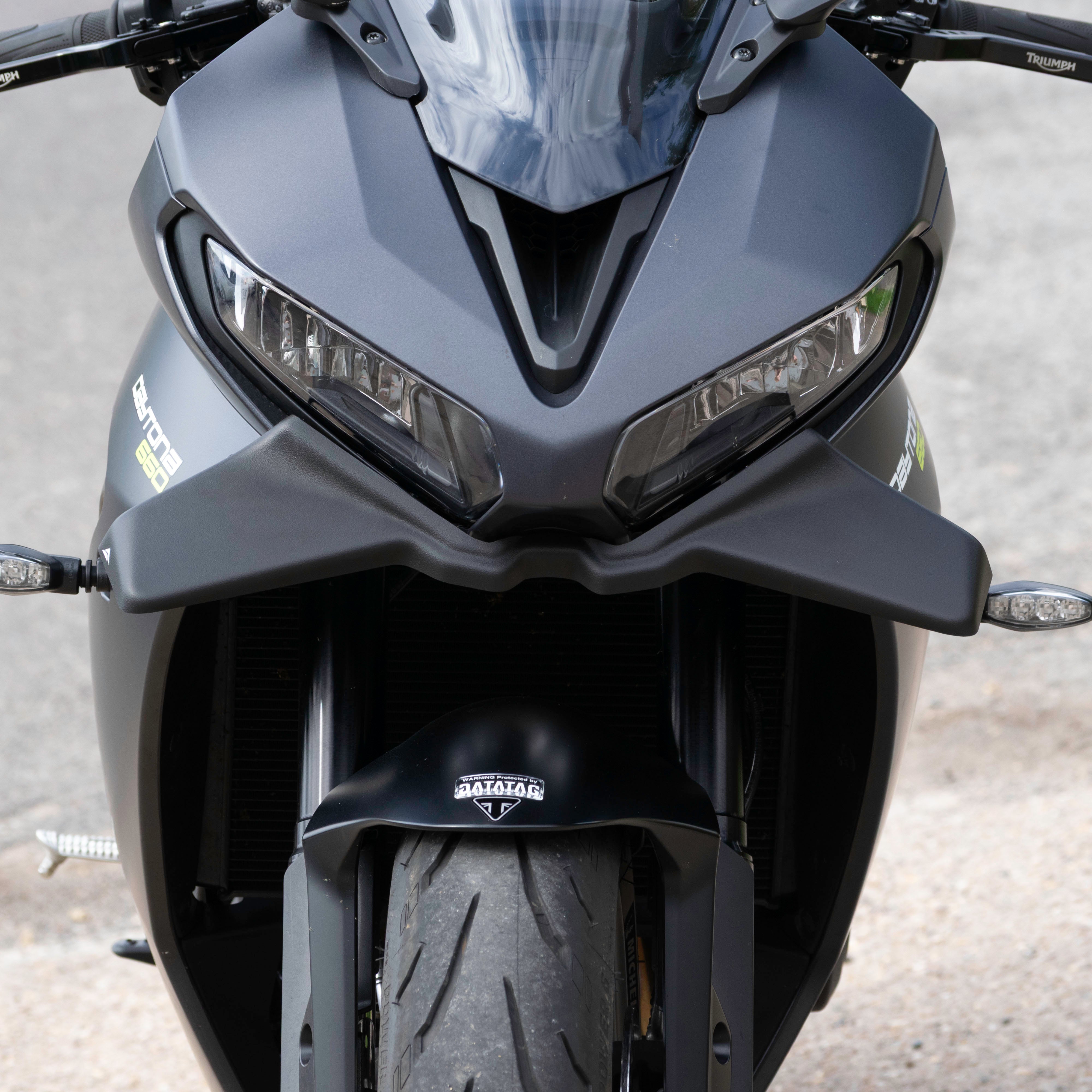 Pyramid Frontal Wing | Matte Black | Triumph Daytona 660 2024>Current - Shop name