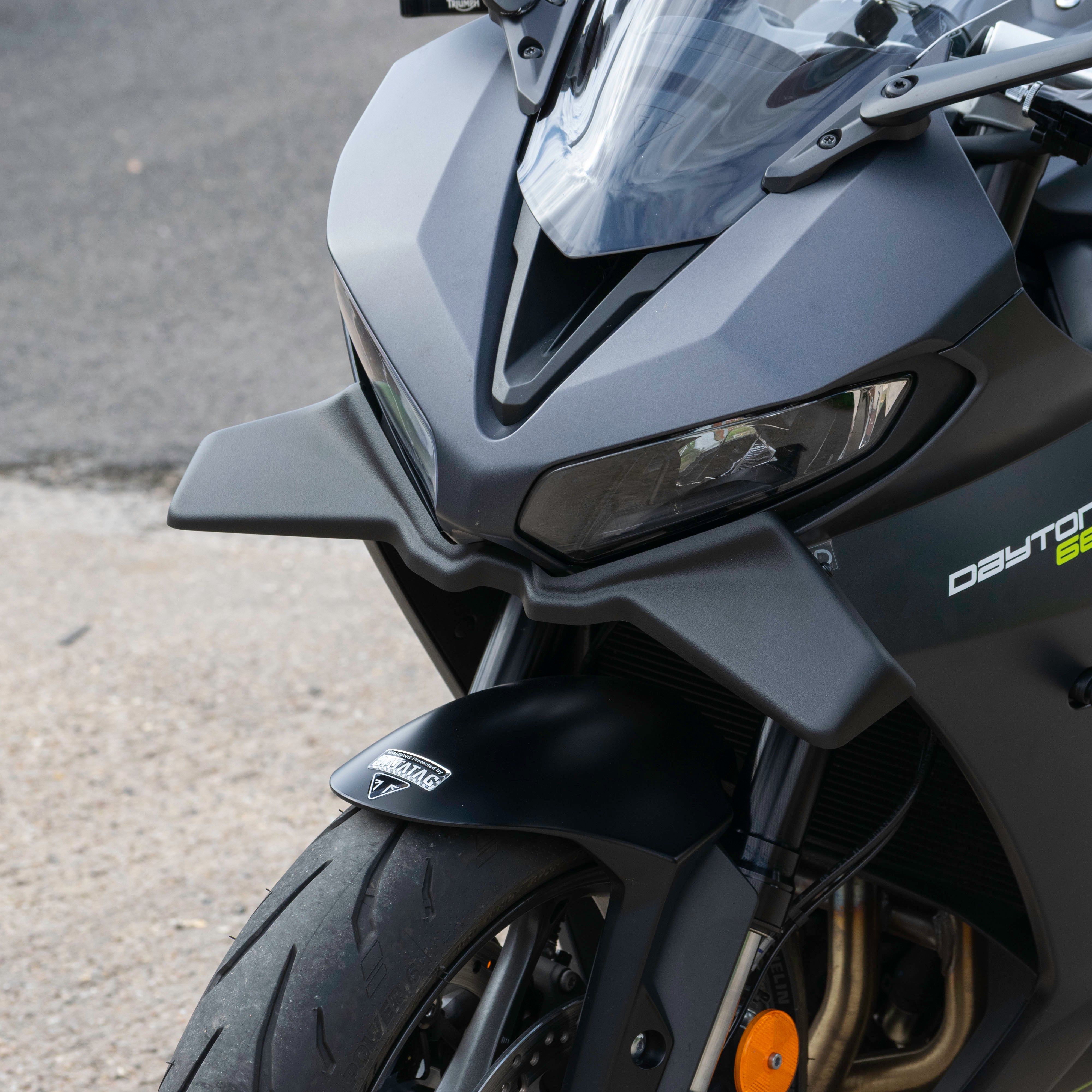 Pyramid Frontal Wing | Matte Black | Triumph Daytona 660 2024>Current - Shop name