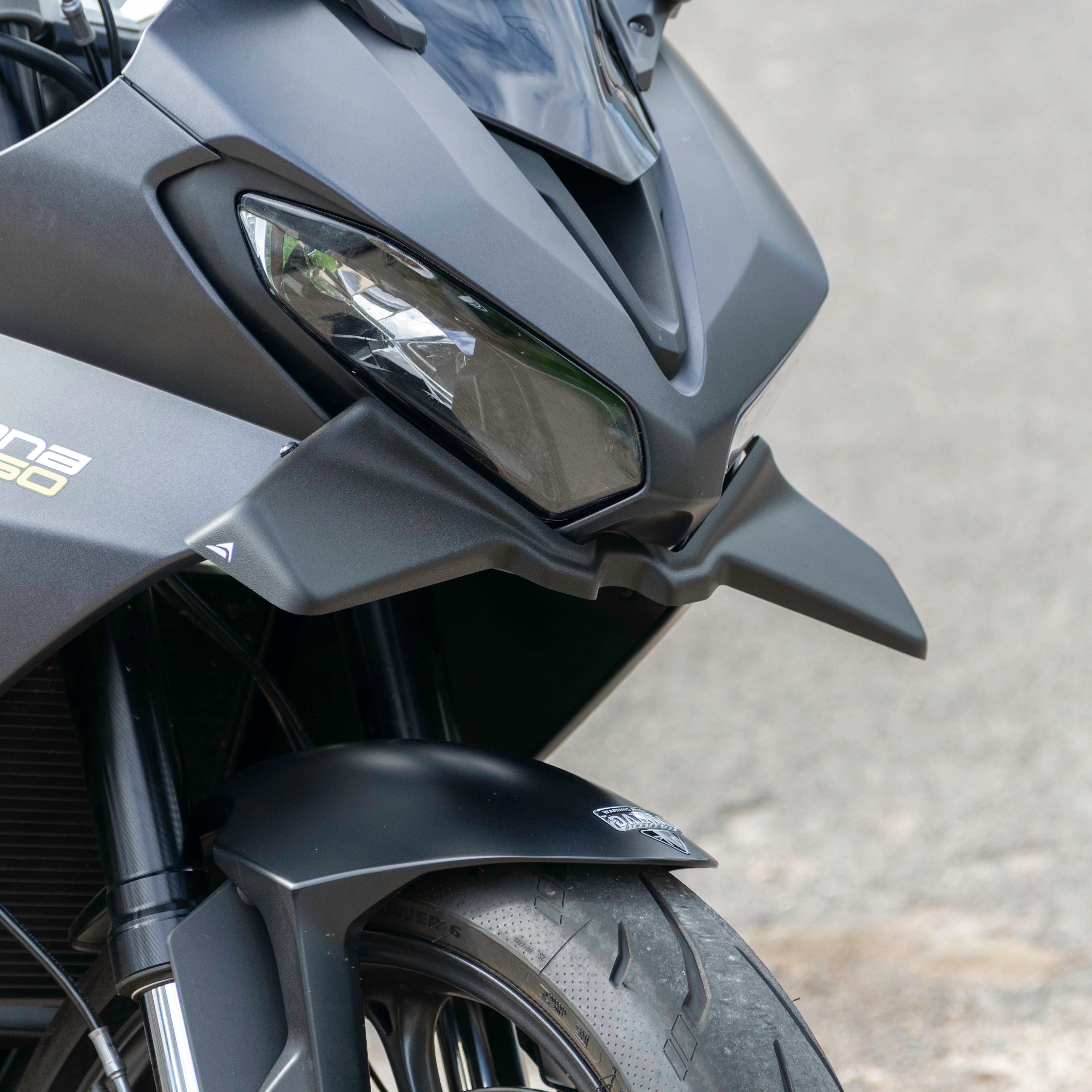 Pyramid Frontal Wing | Matte Black | Triumph Daytona 660 2024>Current - Pyramid Motorcycle Accessories