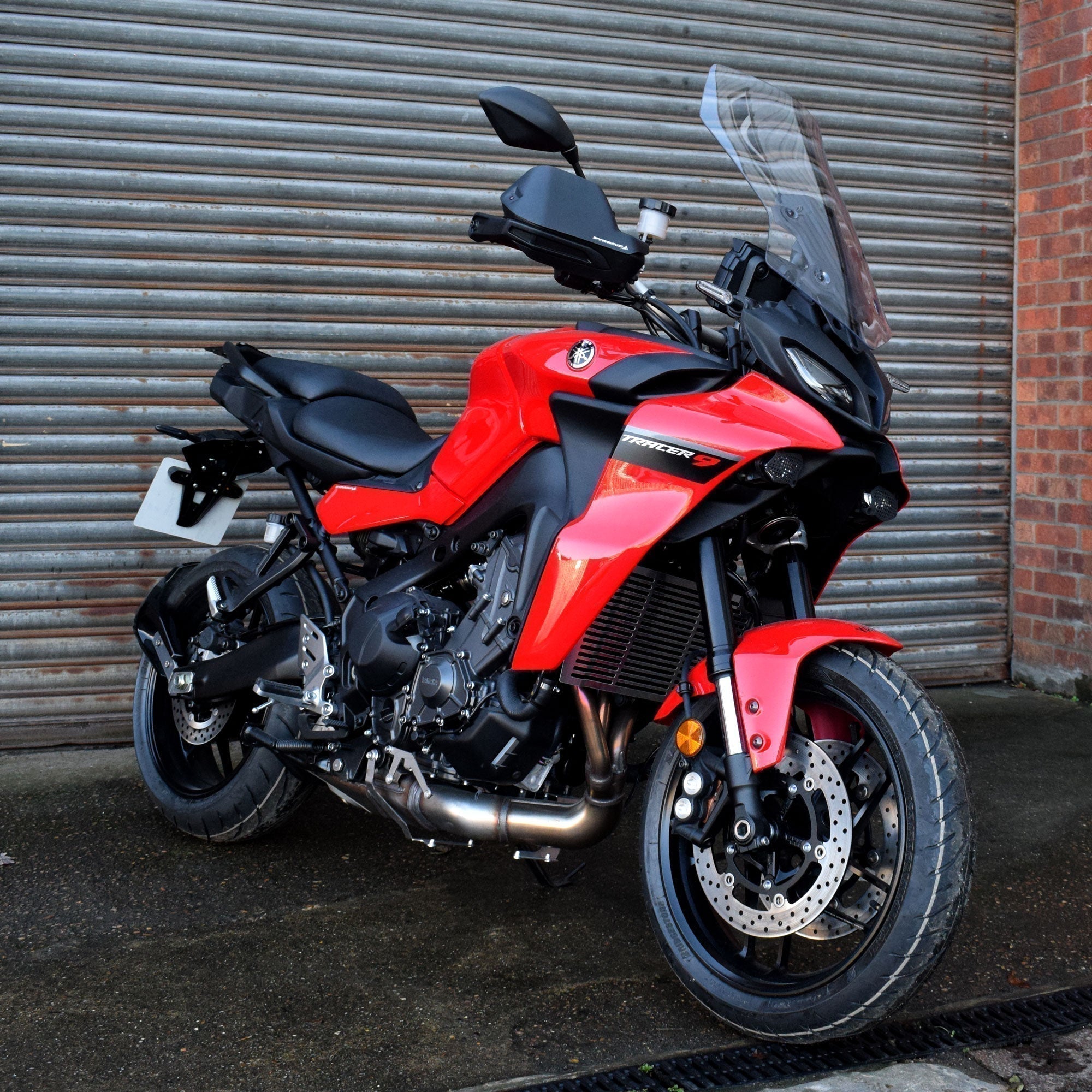 Pyramid Handguard Extensions | Matte Black | Yamaha Tracer 9 GT/GT+ 2021>Current - Pyramid Motorcycle Accessories