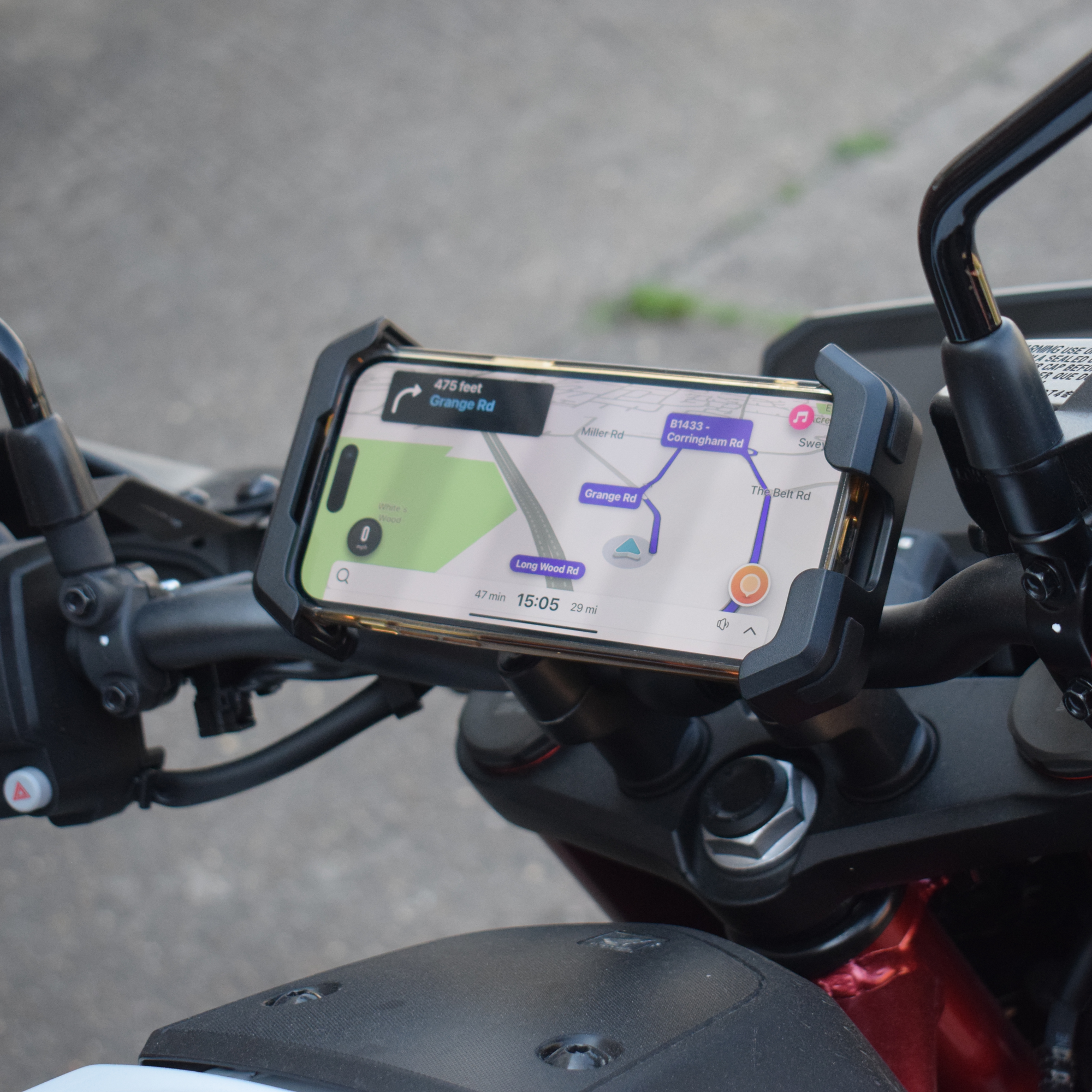 Pyramid Handlebar Mounted Phone Holder With Vibration Dampener - Shop name