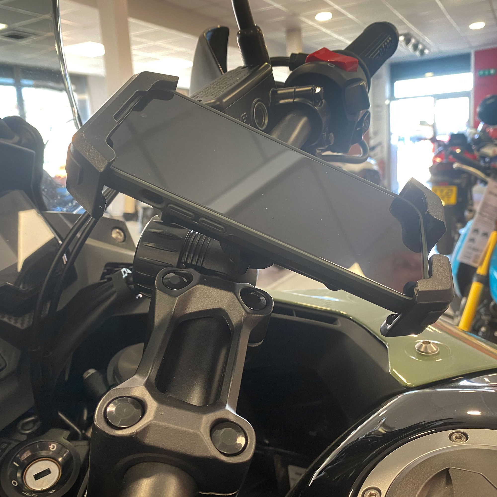 Pyramid Handlebar Mounted Phone Holder With Vibration Dampener - Shop name