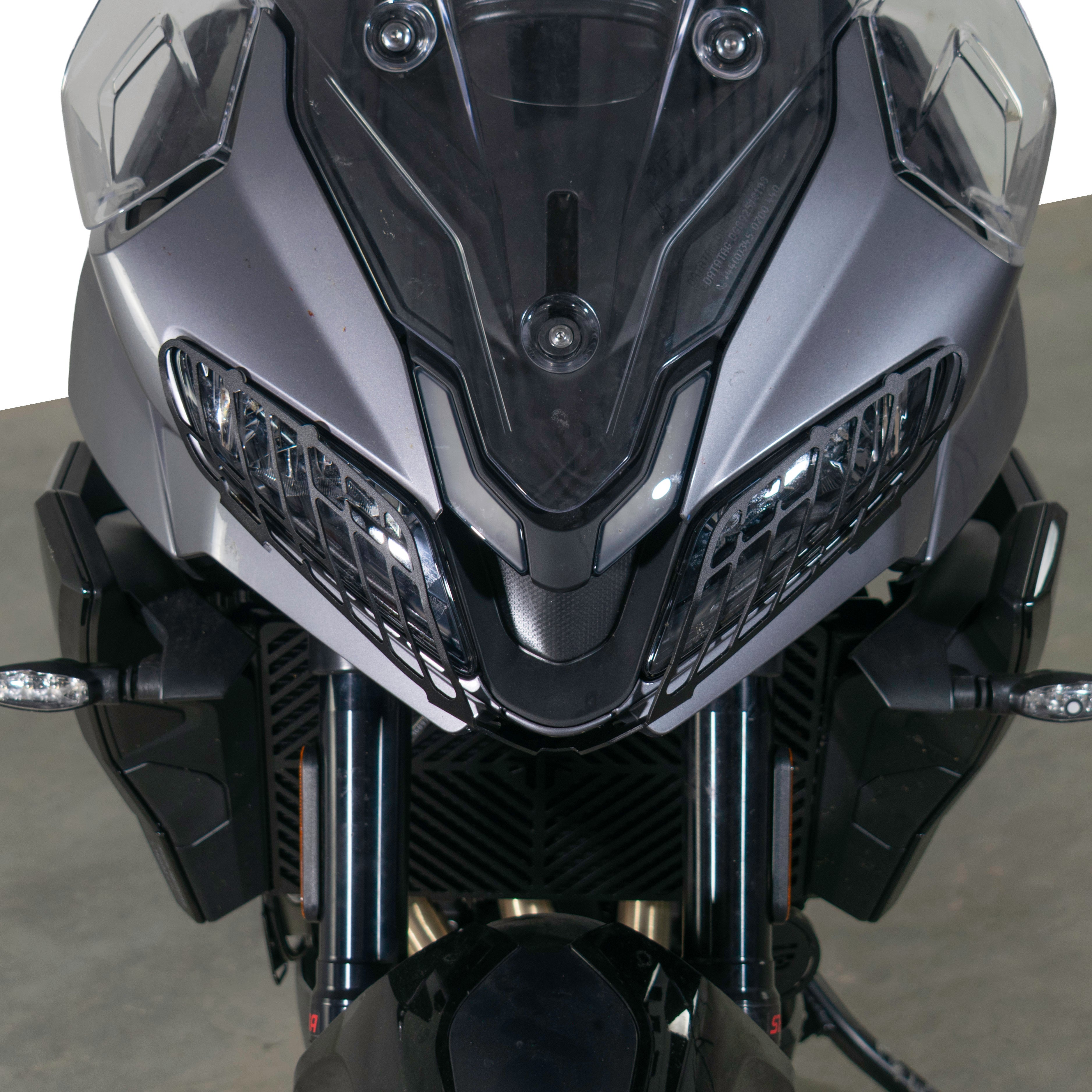 Pyramid Headlight Guards | Matte Black | Yamaha Tracer 9 2025>Current - Pyramid Motorcycle Accessories