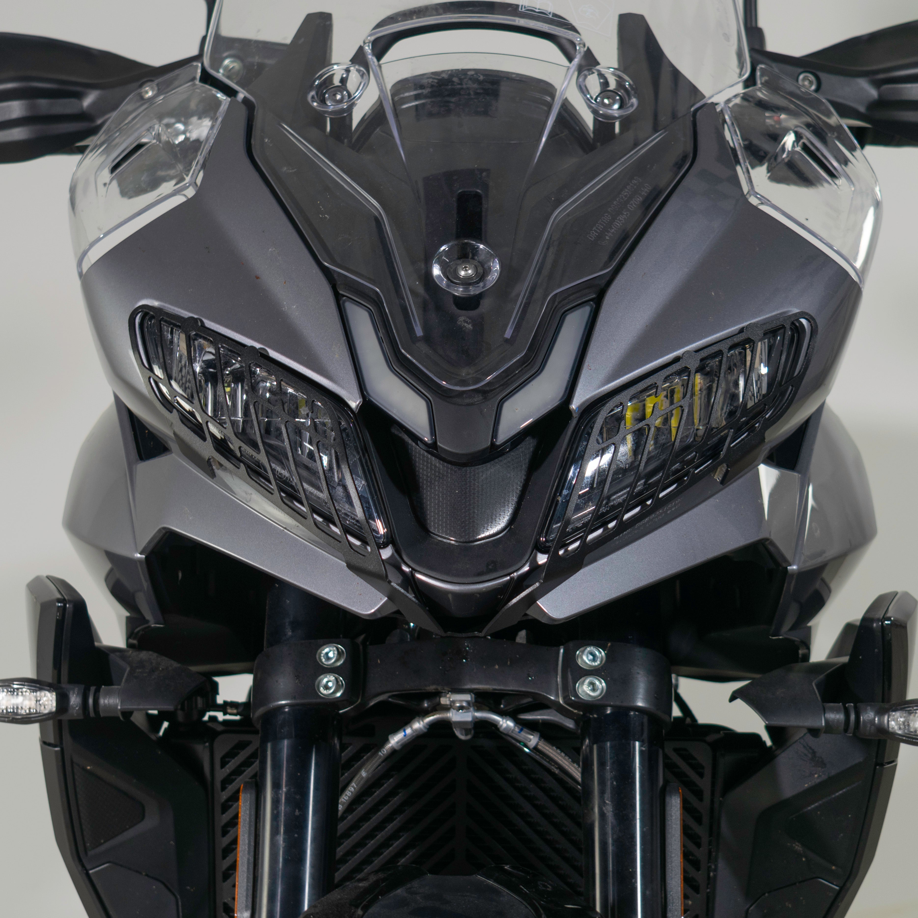 Pyramid Headlight Guards | Matte Black | Yamaha Tracer 9 2025>Current - Pyramid Motorcycle Accessories