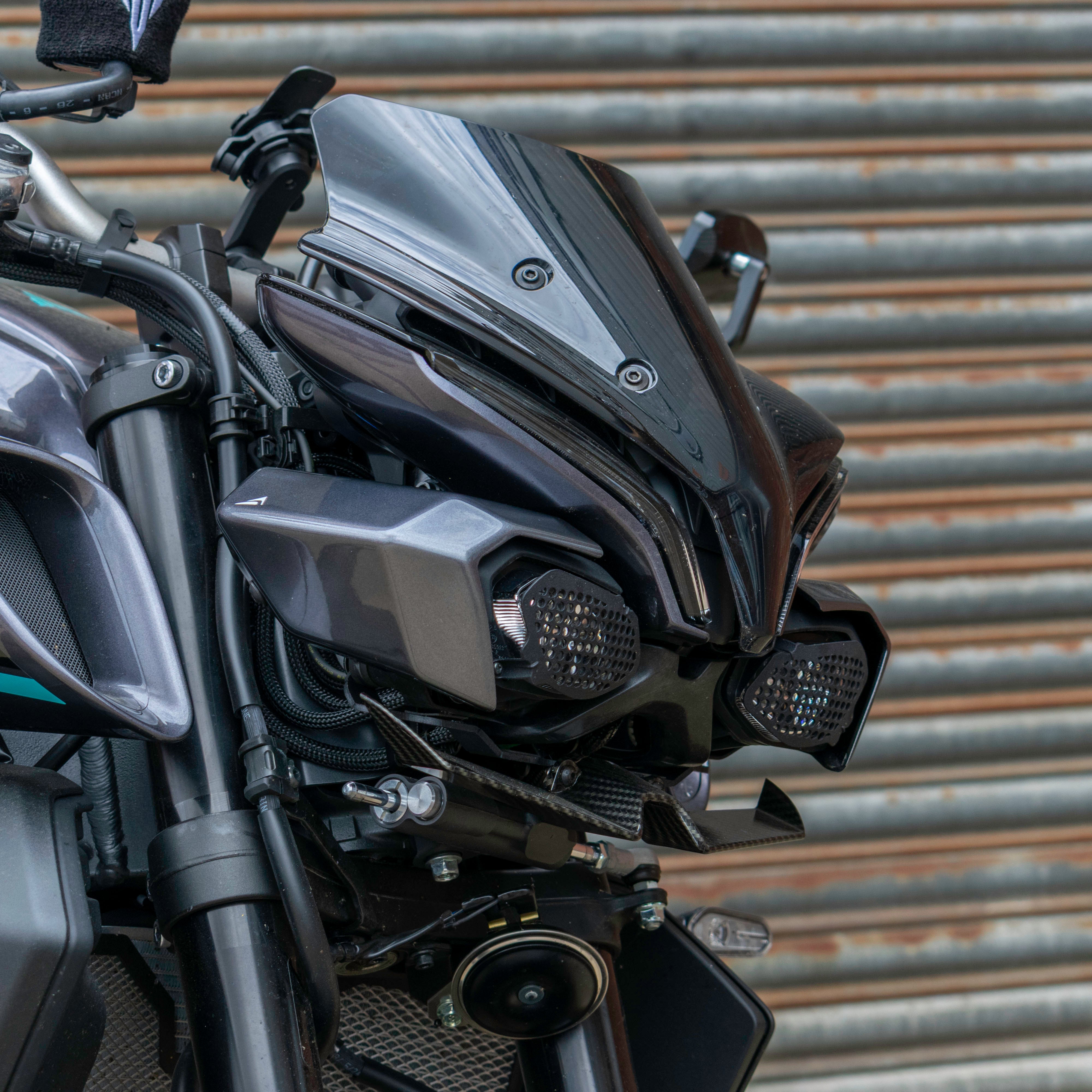 Pyramid Headlight Shrouds | Midnight Cyan | Yamaha MT-10 2024>Current - Shop name