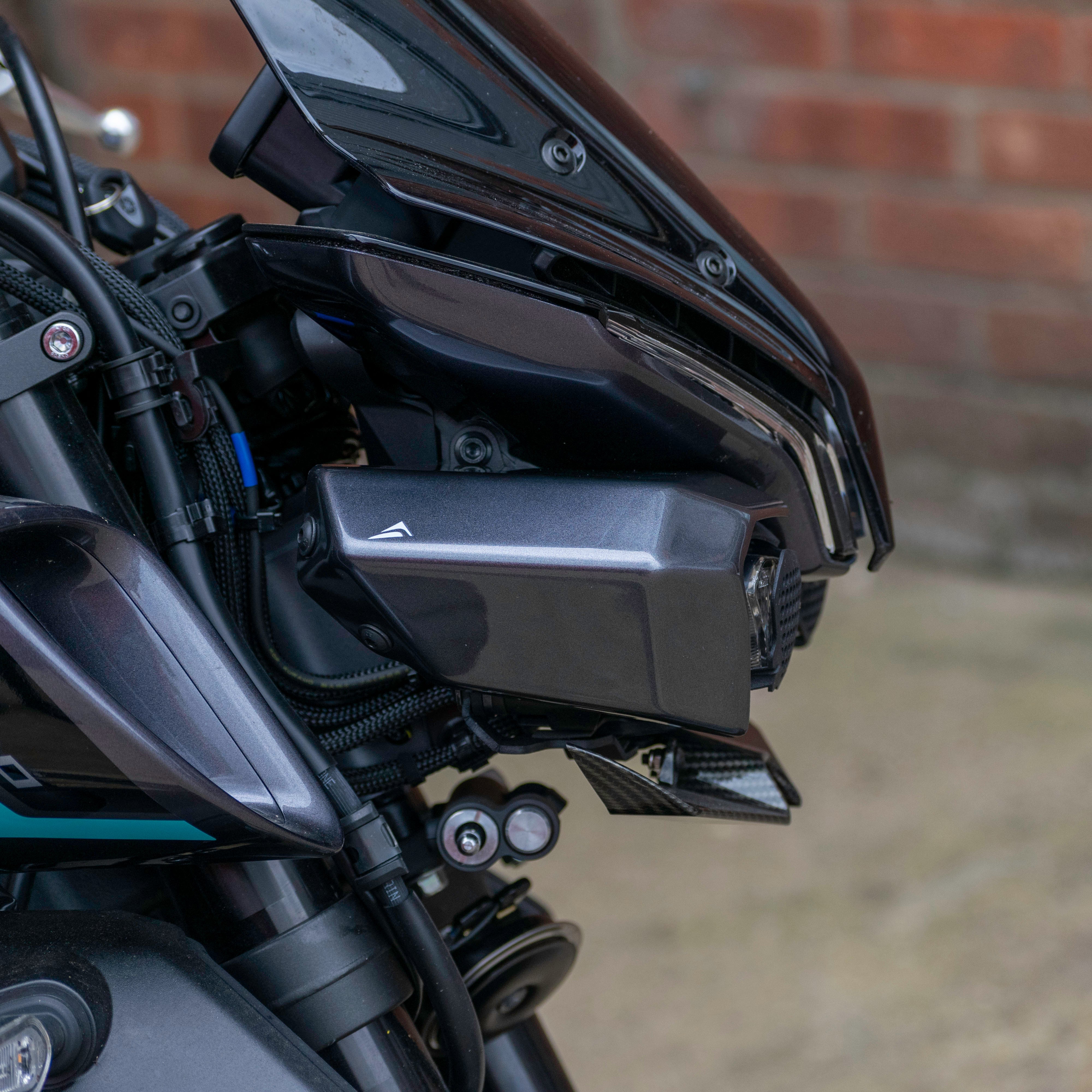 Pyramid Headlight Shrouds | Midnight Cyan | Yamaha MT-10 2024>Current - Shop name