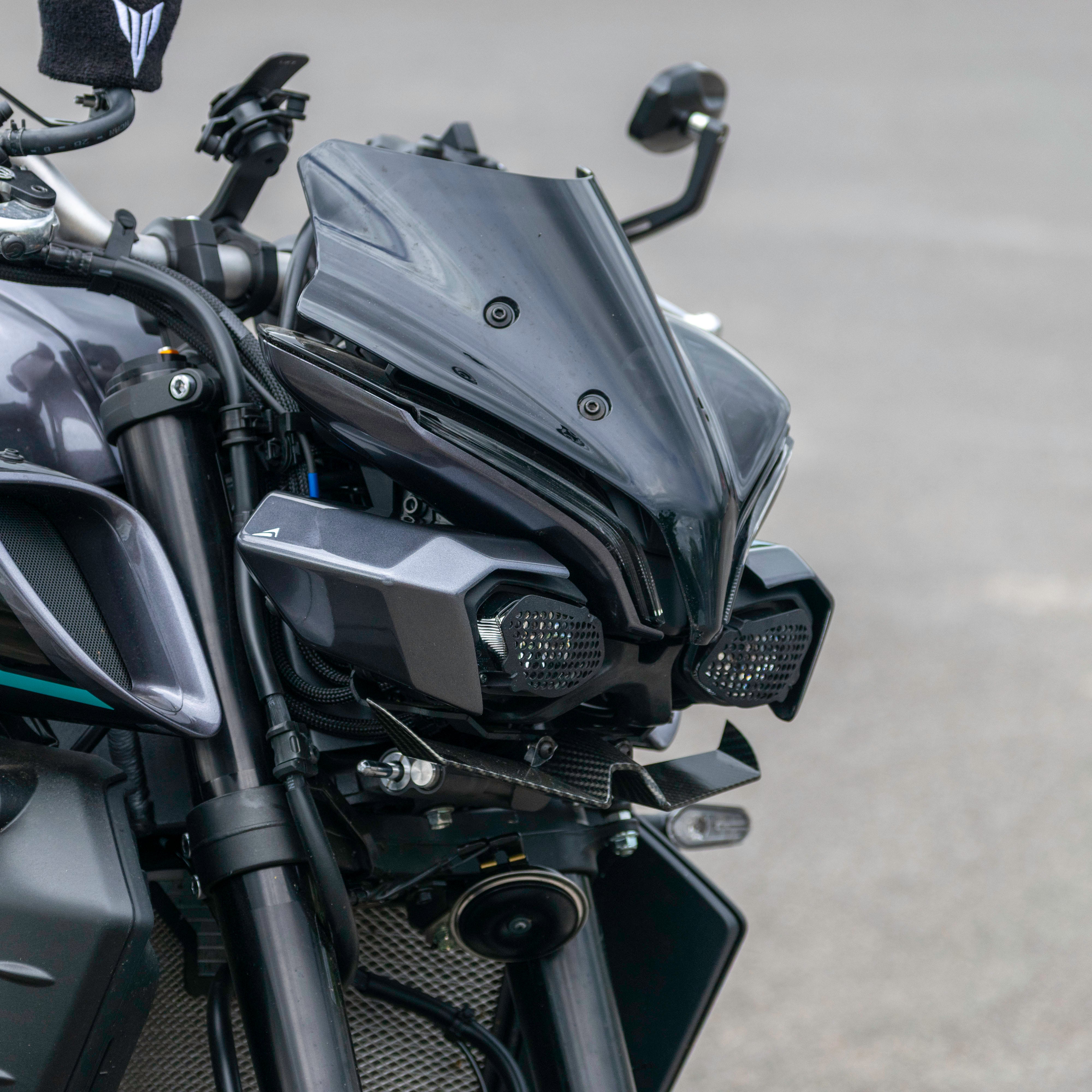 Pyramid Headlight Shrouds | Midnight Cyan | Yamaha MT-10 2024>Current - Shop name