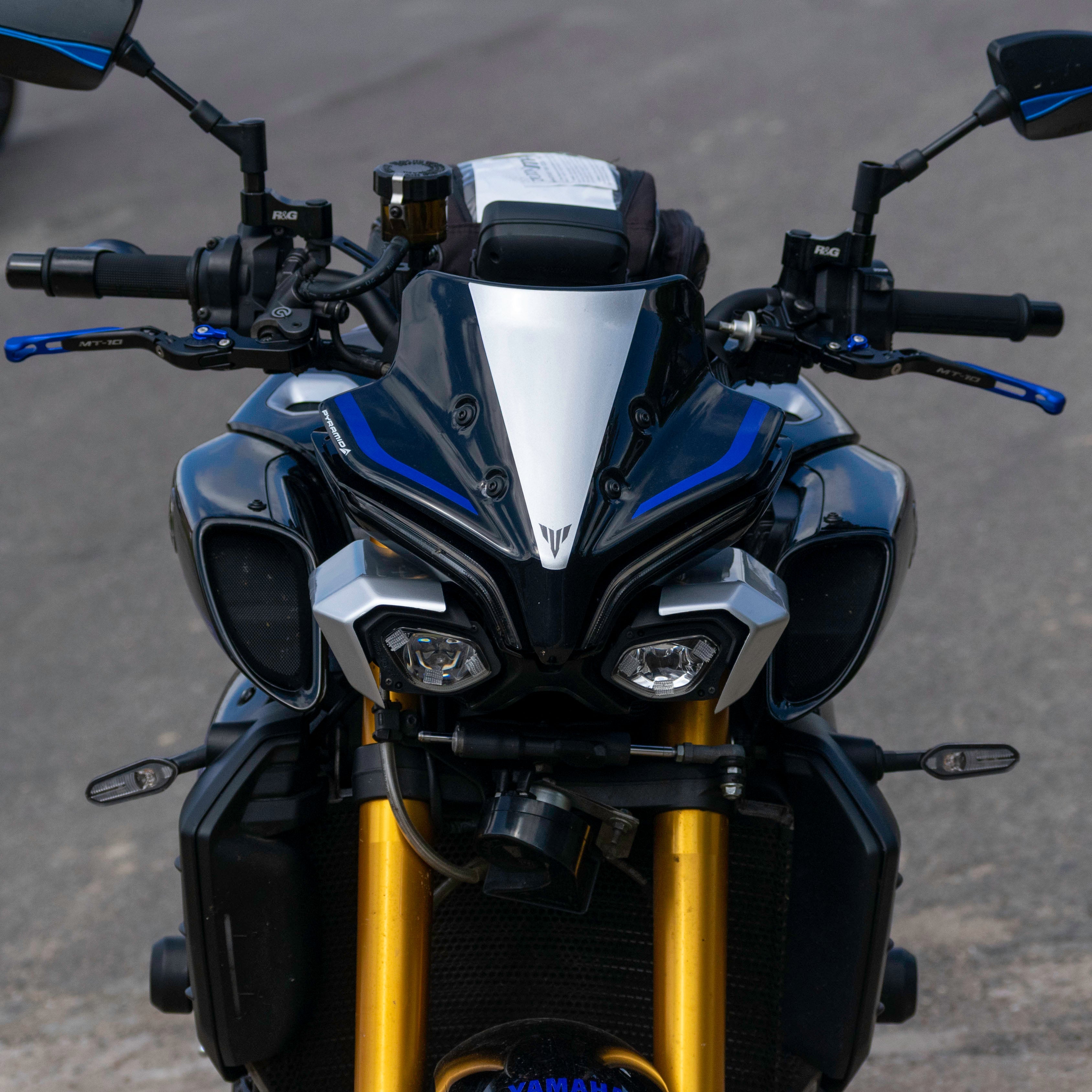 Pyramid Headlight Shrouds | SP Liquid Metal | Yamaha MT-10 2024>Current - Shop name
