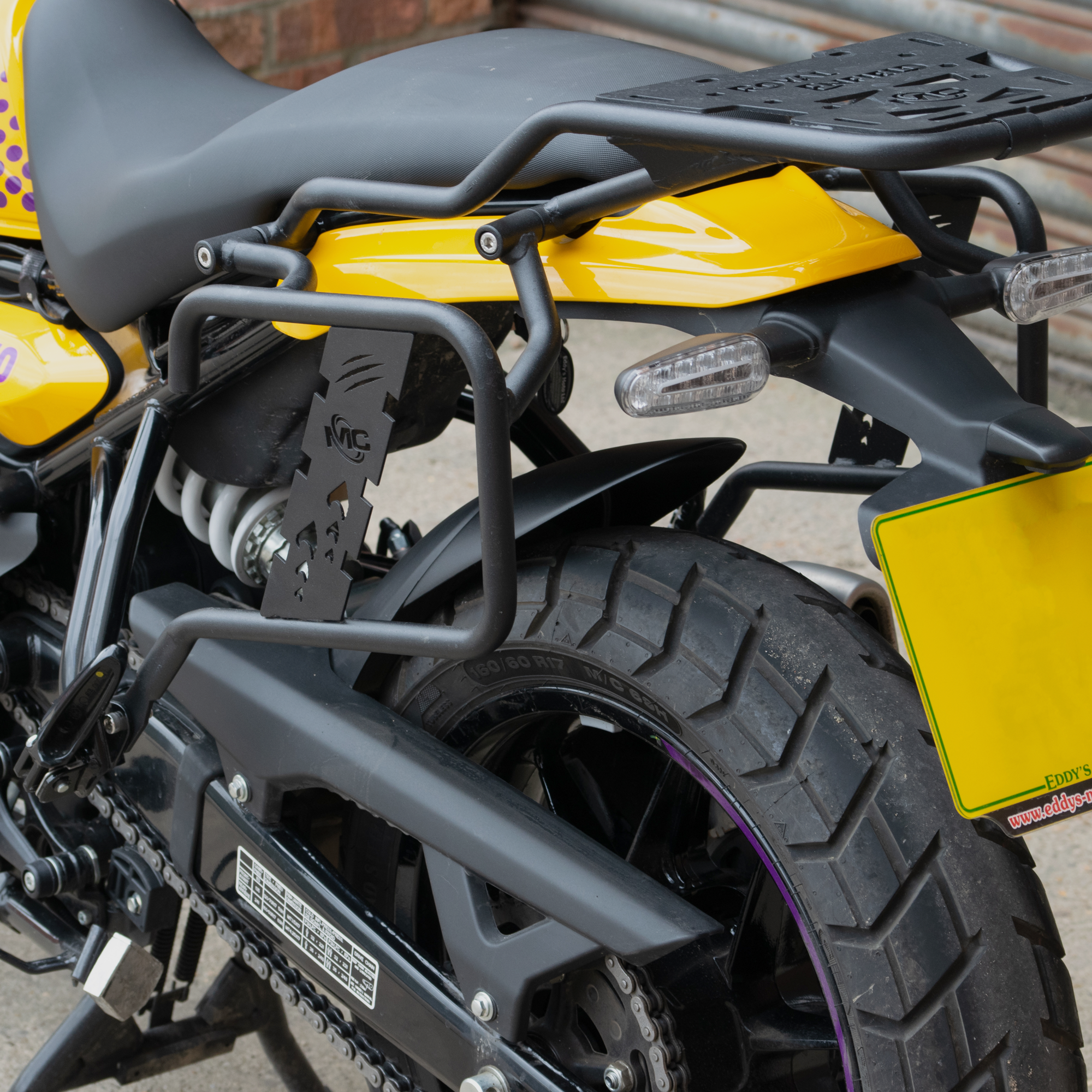 Pyramid Hugger Extension | Matte Black | Royal Enfield Guerrilla 450 2024>Current - Shop name