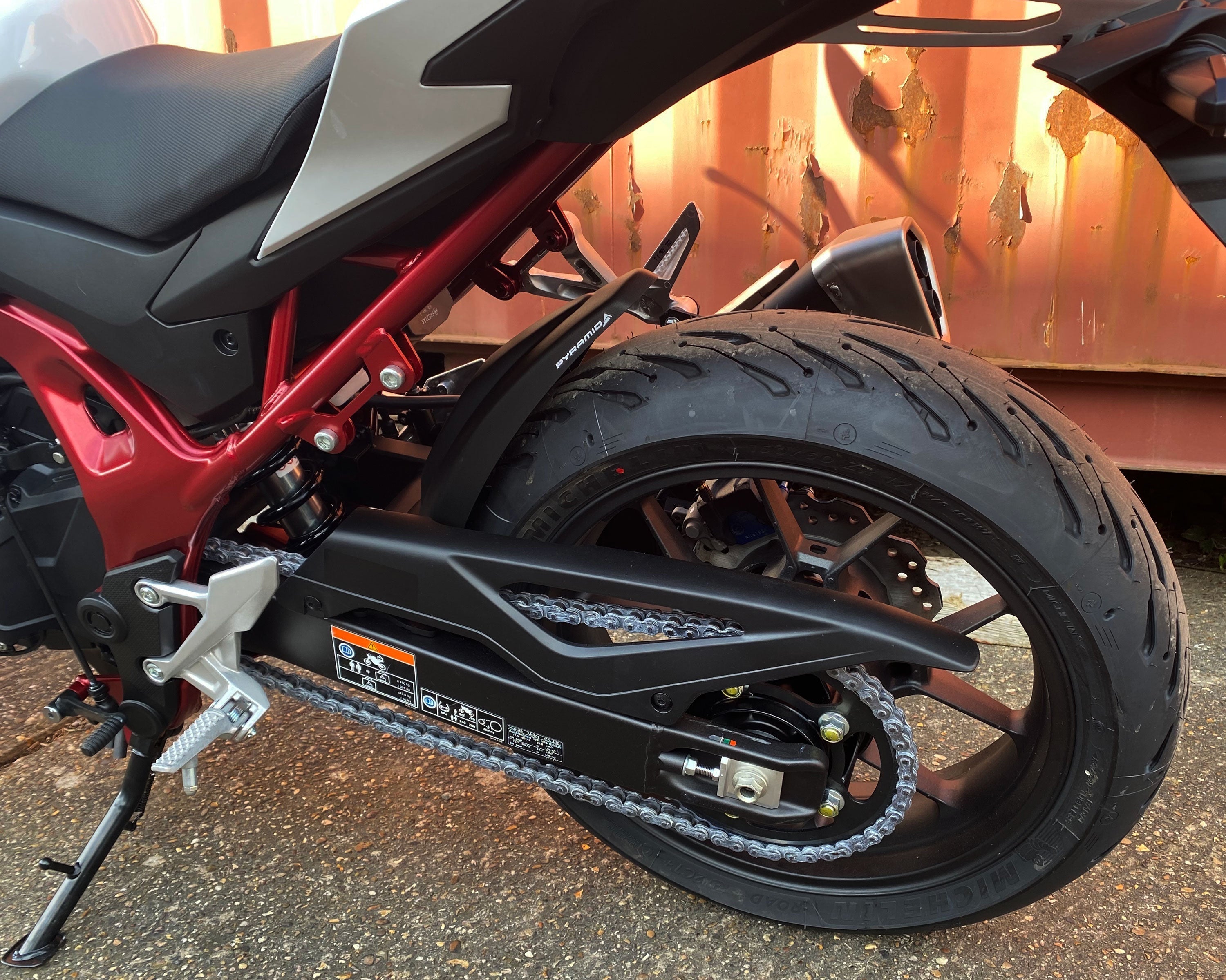 Pyramid Hugger | Matte Black | Honda CB750 Hornet 2023>2025 - Shop name