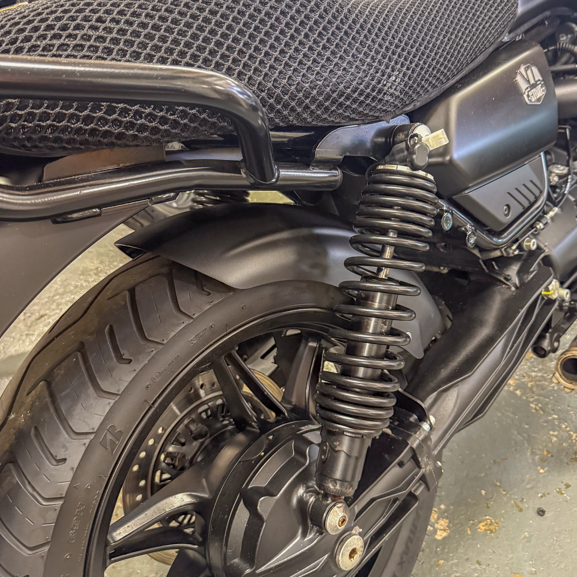 Pyramid Engine Guard | Matte Black | Moto Guzzi V7 (850) Stone/Special 2021>Current - Shop name