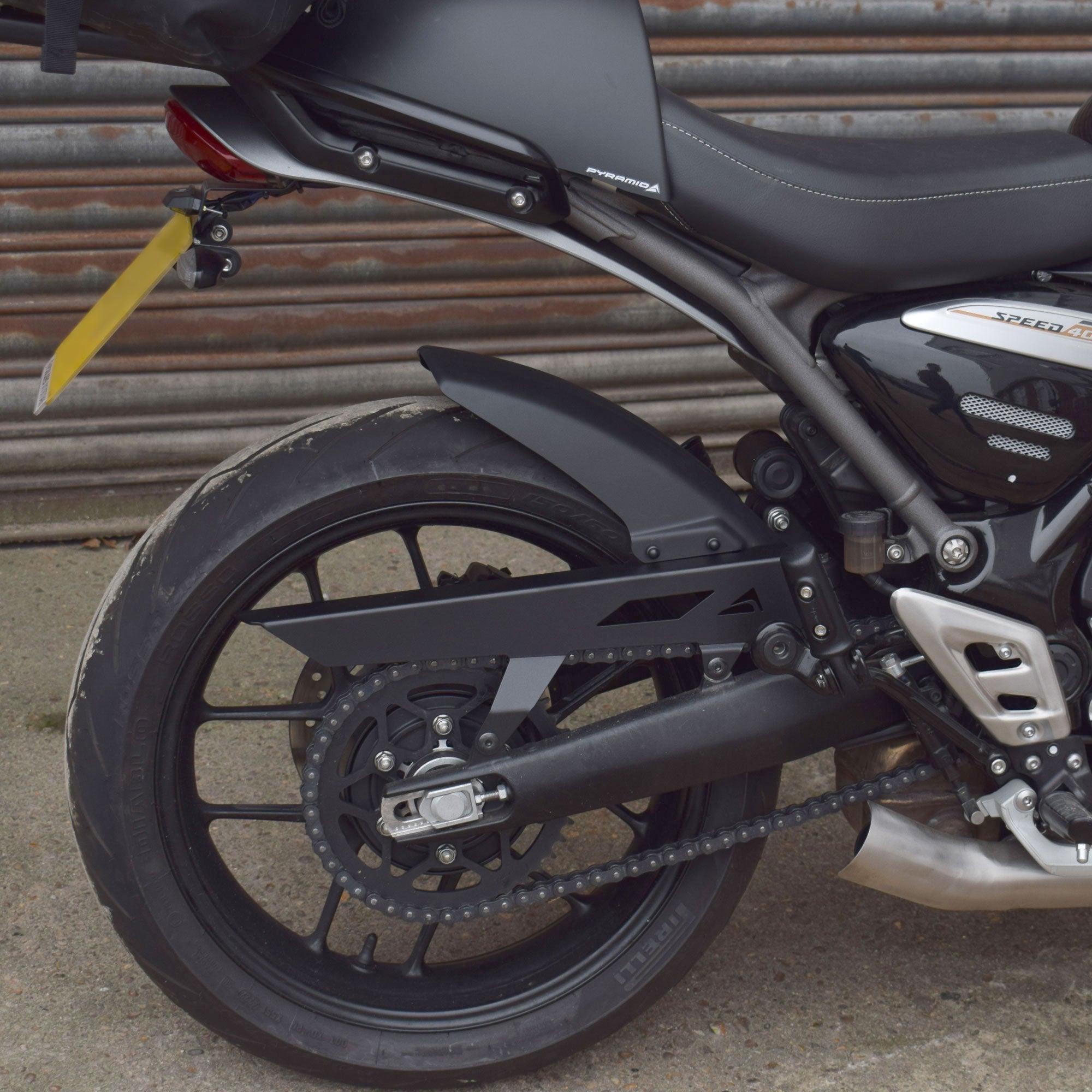 Pyramid Hugger | Matte Black | Triumph Scrambler 400X 2024>Current - Shop name