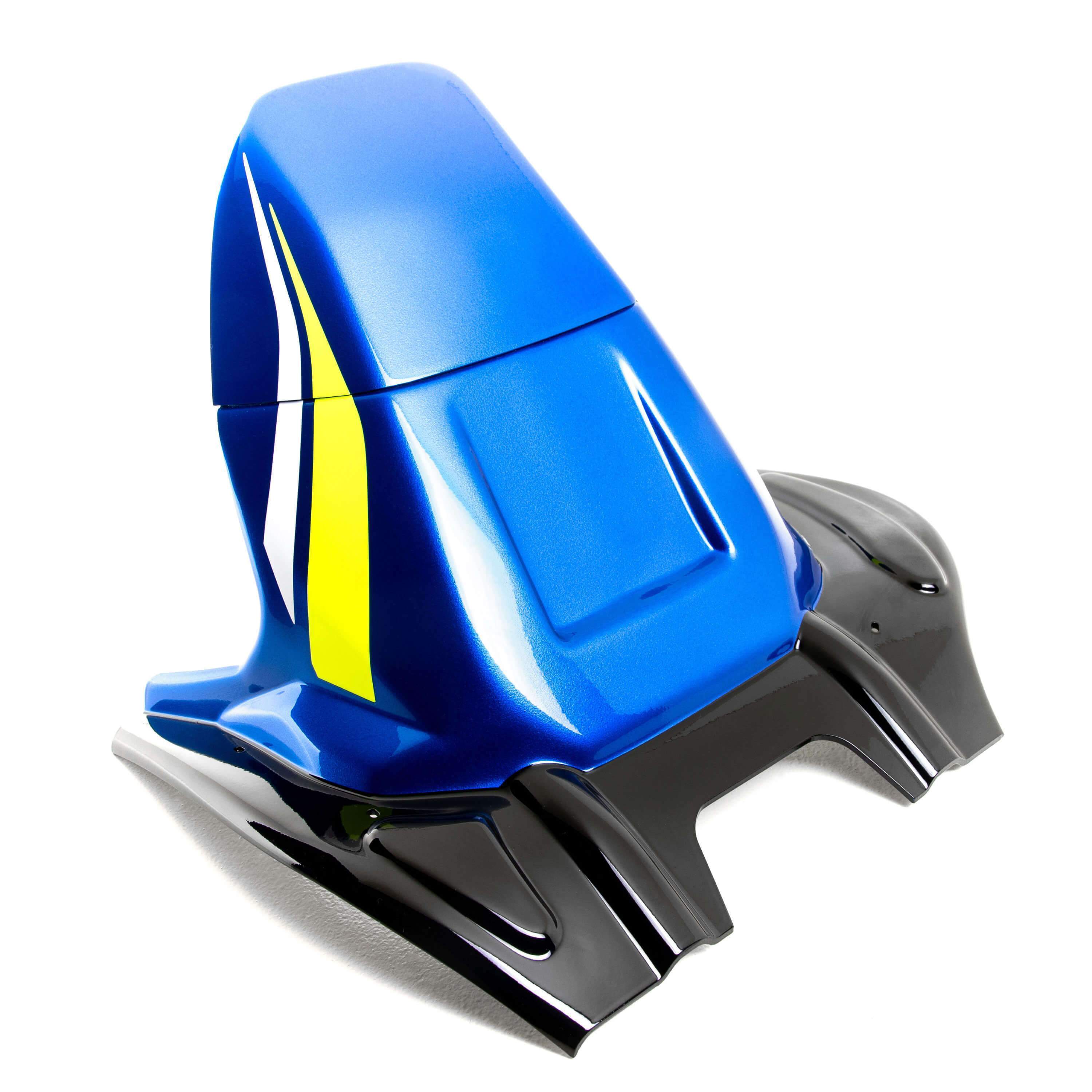 Pyramid Hugger | Metallic Blue (Triton Blue w/ Yellow & White Stripes) | Suzuki GSX-R1000 2017>Current - Shop name