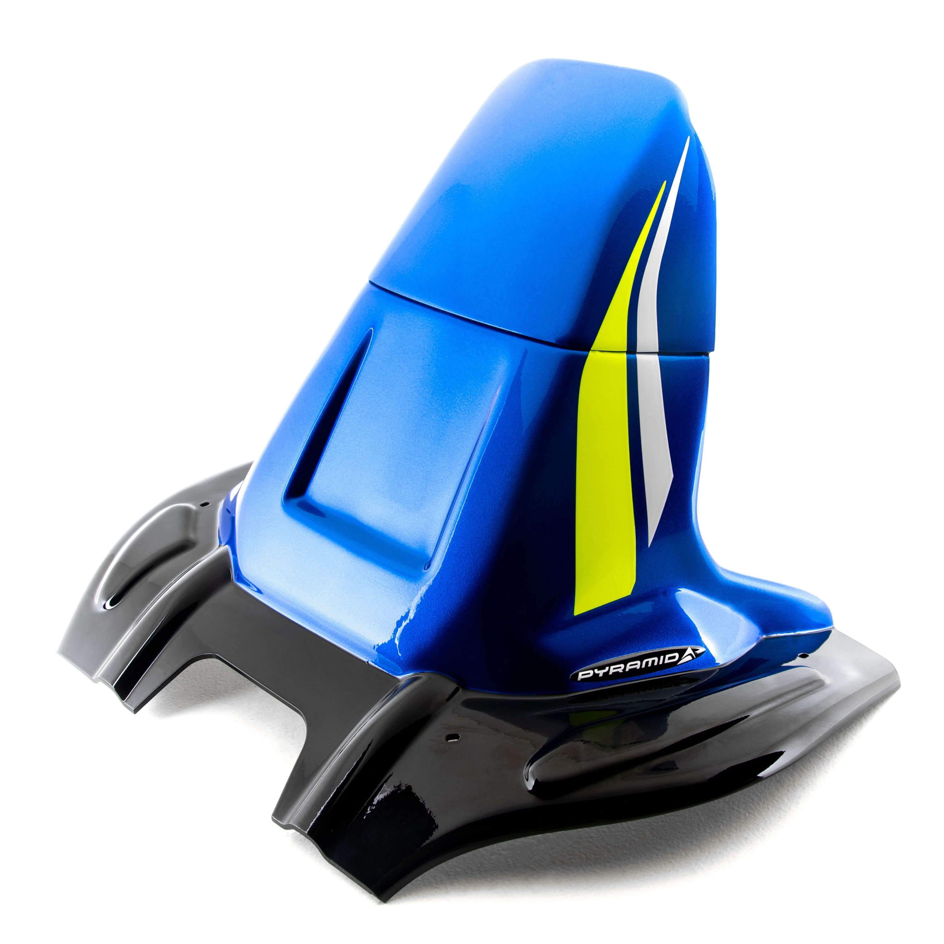 Pyramid Hugger | Metallic Blue (Triton Blue w/ Yellow & White Stripes) | Suzuki GSX-R1000 2017>Current - Shop name