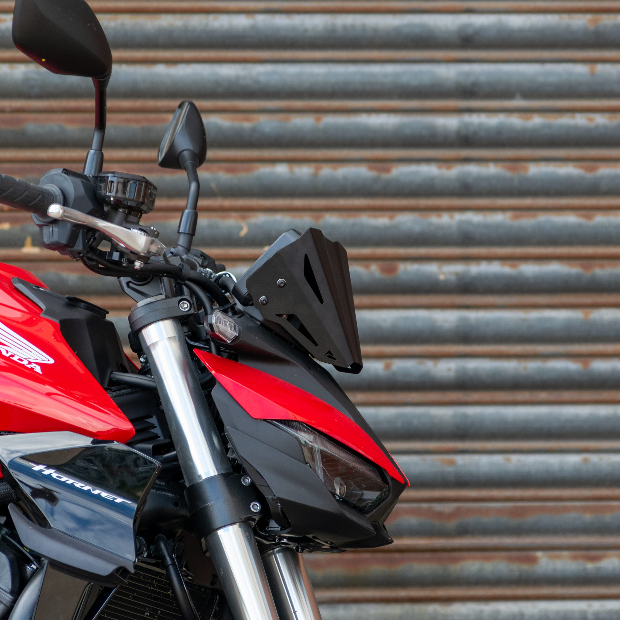 Pyramid Metal Fly Screen | Matte Black | Honda CB1000 Hornet inc SP 2025>Current - Shop name