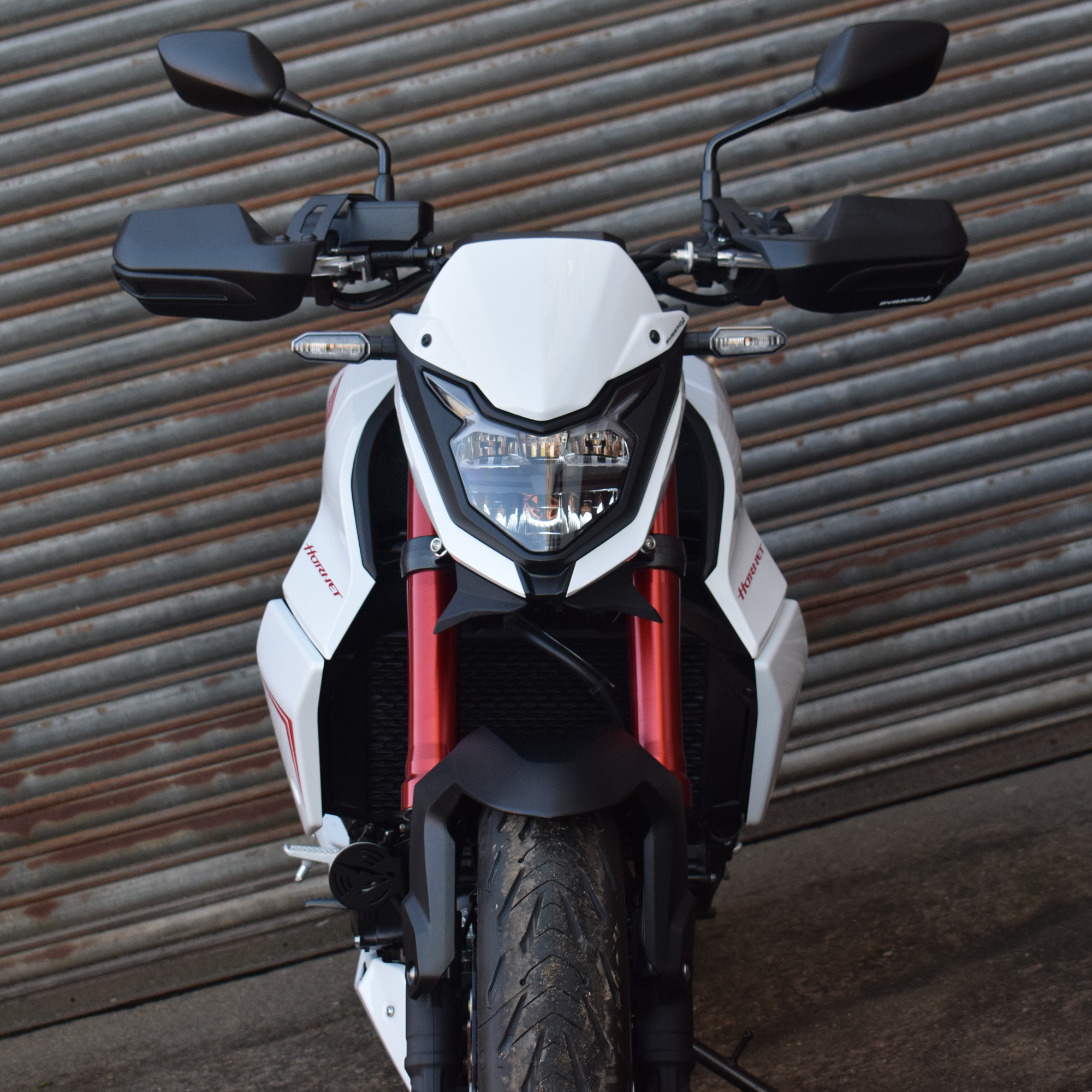Pyramid Radiator Cheeks | Graphite Black | Honda CB750 Hornet 2022>2024 - Shop name