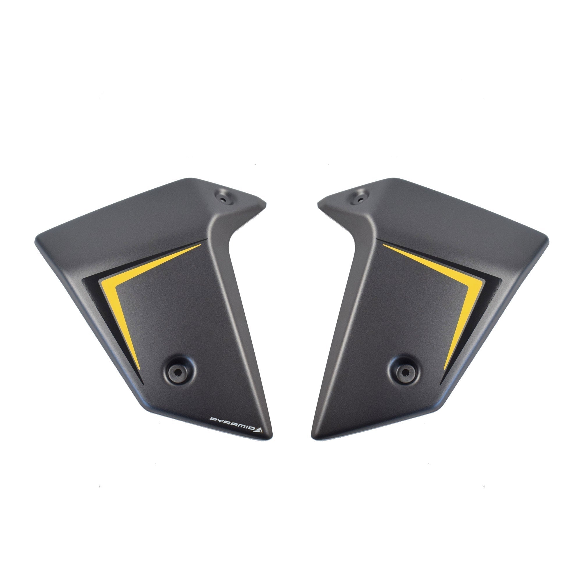 Pyramid Radiator Cheeks | Matte Iridium Grey Metallic | Honda CB750 Hornet 2022>2024 - Shop name