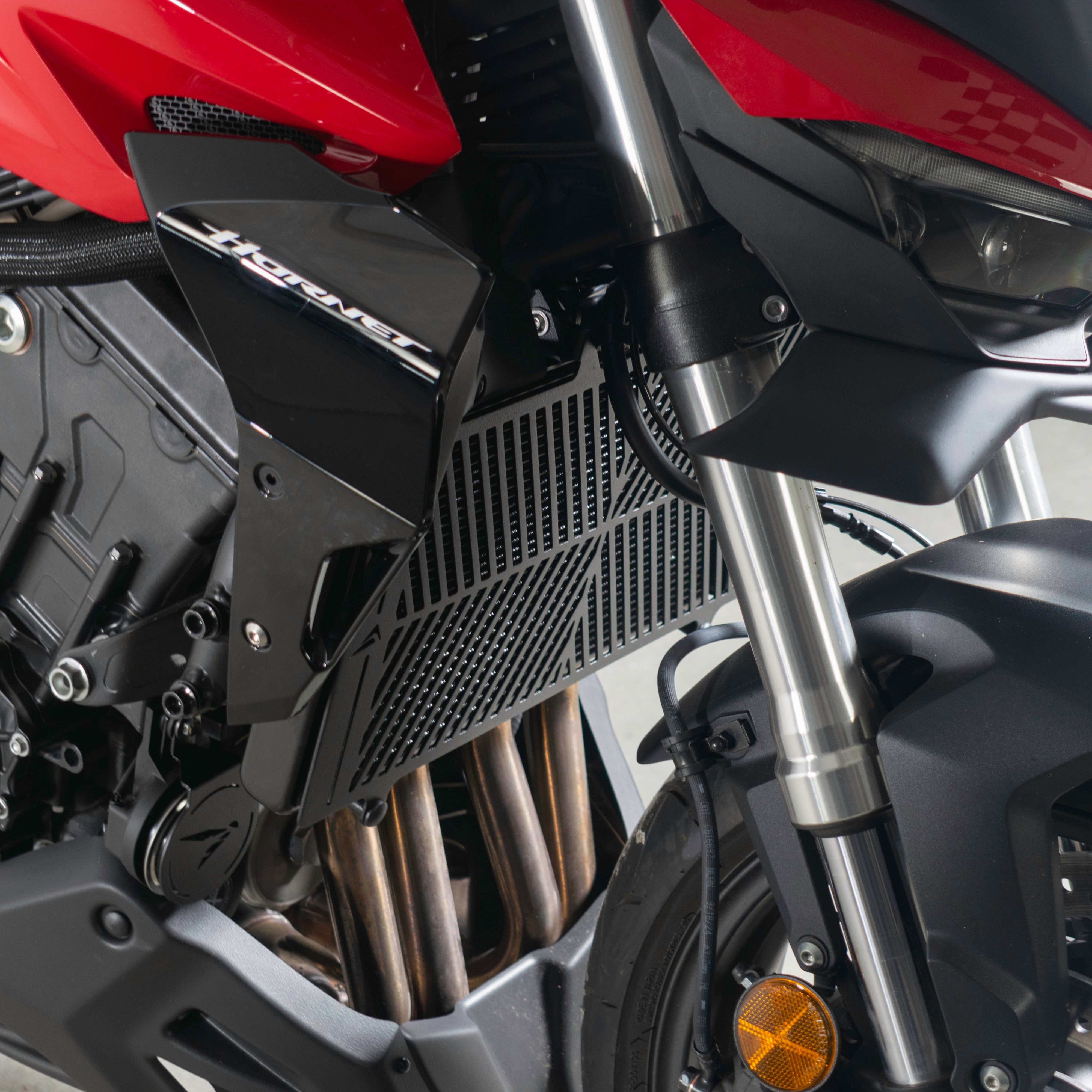 Pyramid Radiator Guard | Matte Black | Honda CB1000 Hornet Inc SP 2025>Current - Shop name