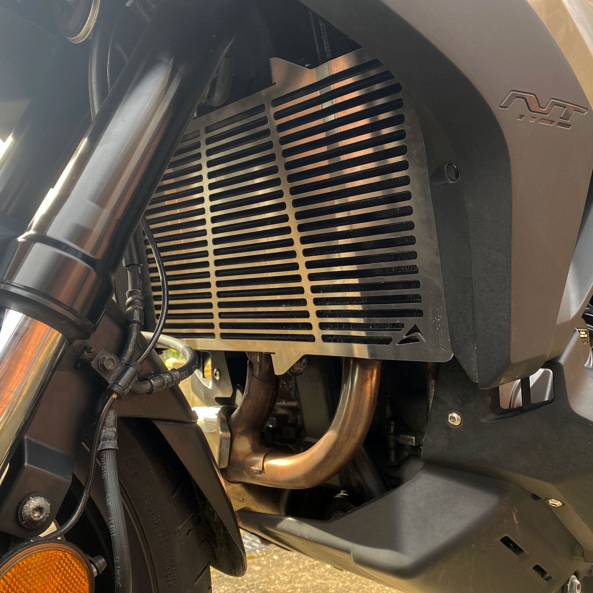 Pyramid Radiator Guard | Matte Black | Honda NT1100 2022>Current - Shop name
