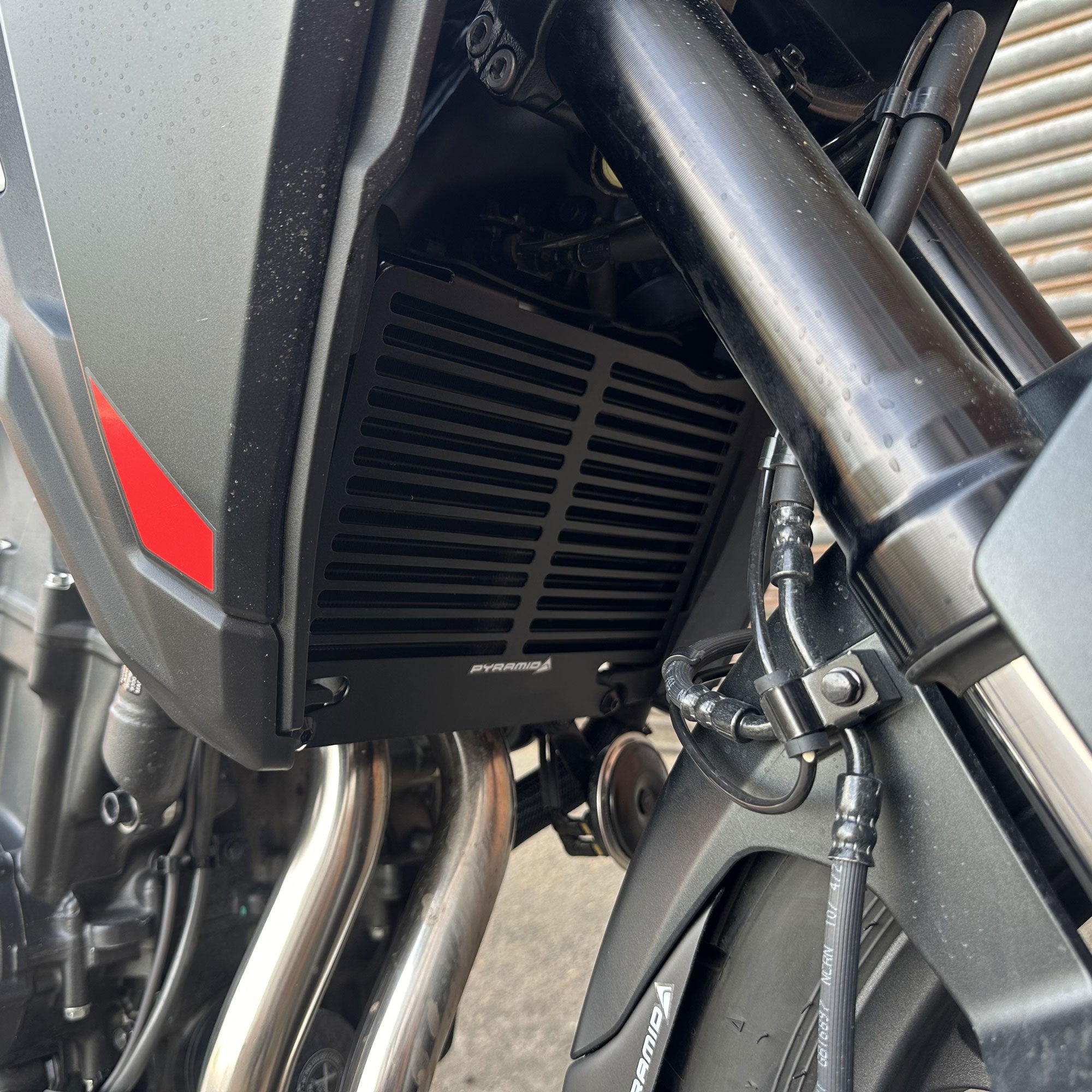 Pyramid Radiator Guard | Matte Black | Honda NX 500 2024>Current - Shop name