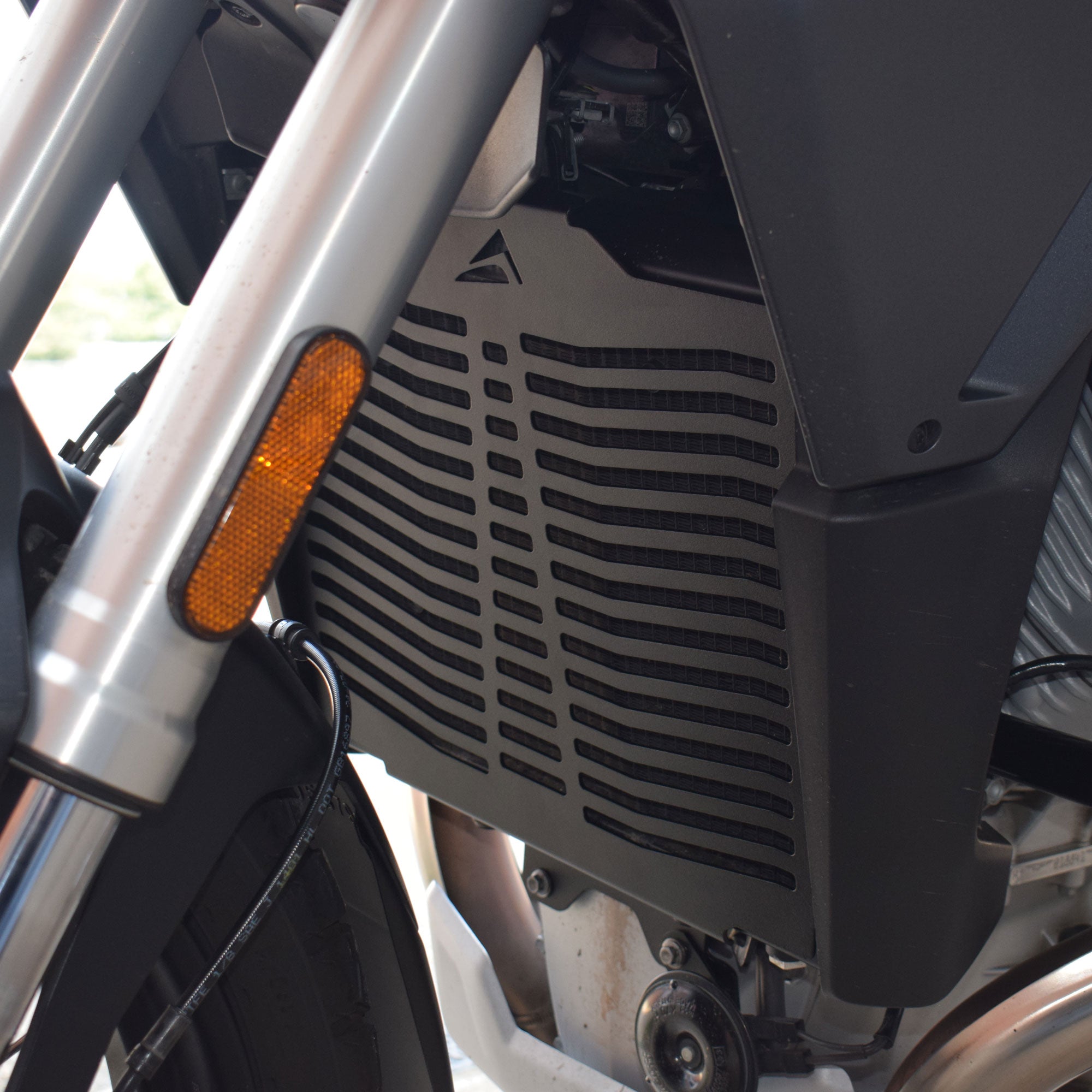 Pyramid Radiator Guard | Matte Black | Moto Guzzi Stelvio 2023>Current -  Shop name