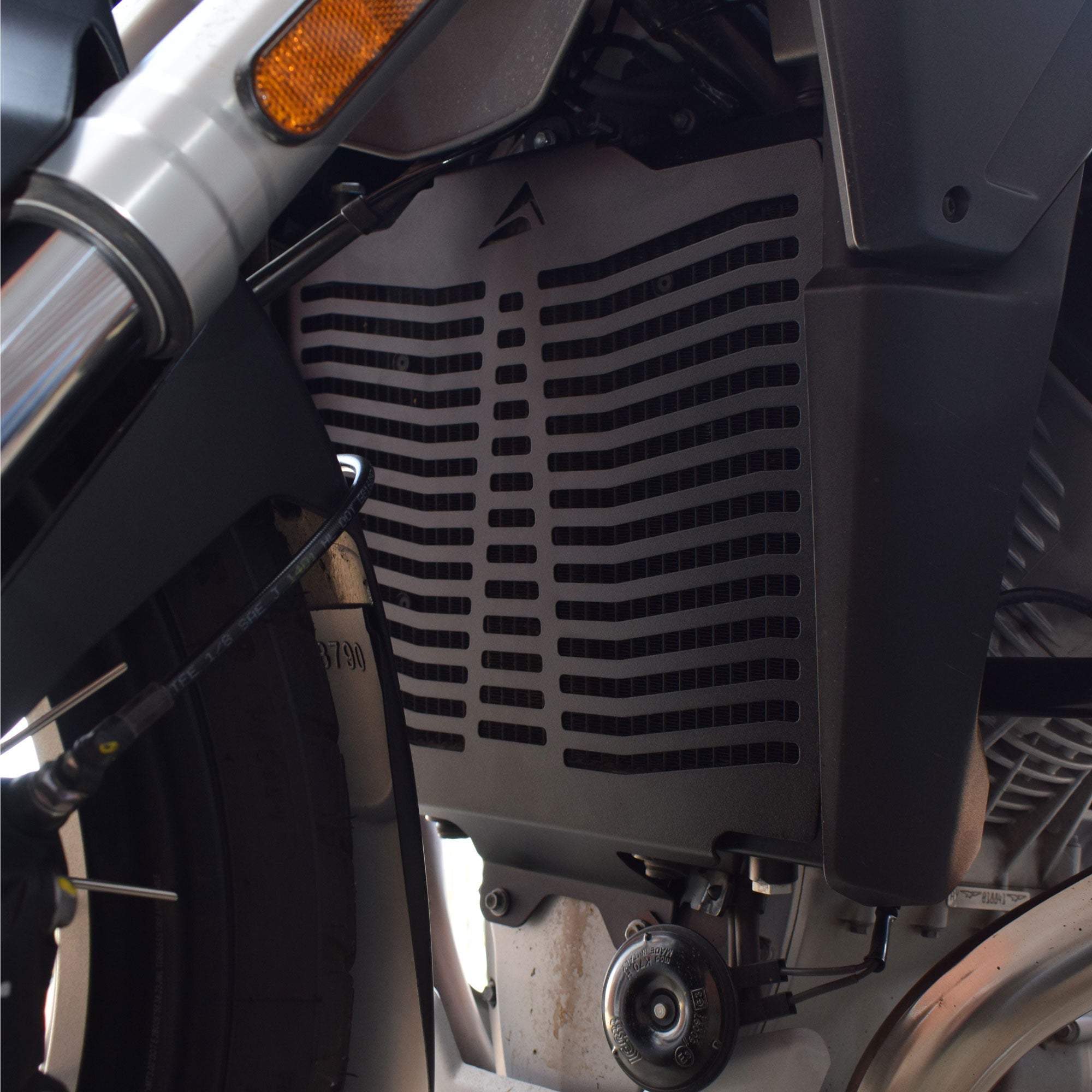 Pyramid Radiator Guard | Matte Black | Moto Guzzi Stelvio 2023>Current -  Shop name