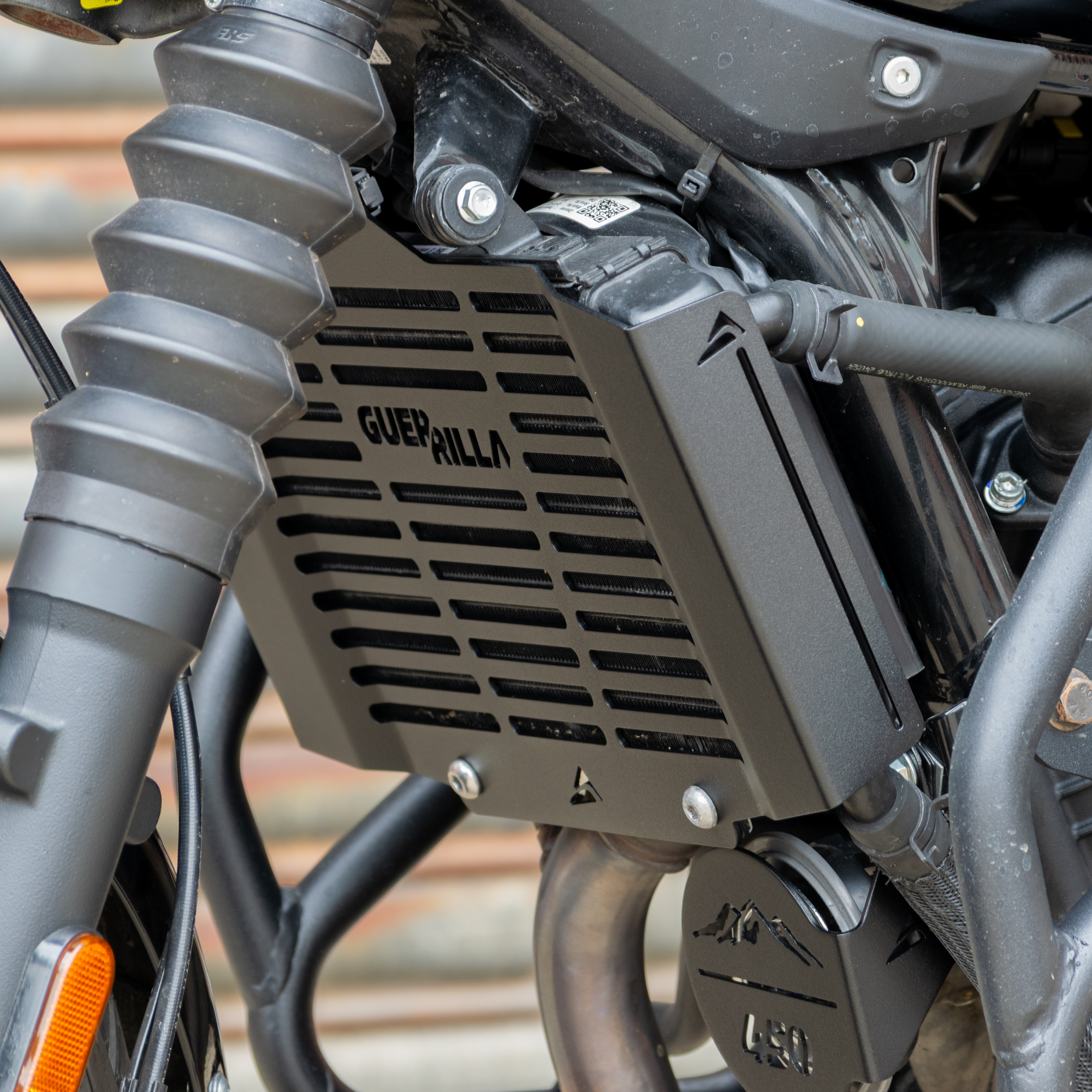 Pyramid Radiator Guard | Matte Black | Royal Enfield Guerrilla 450 2024>Current - Shop name